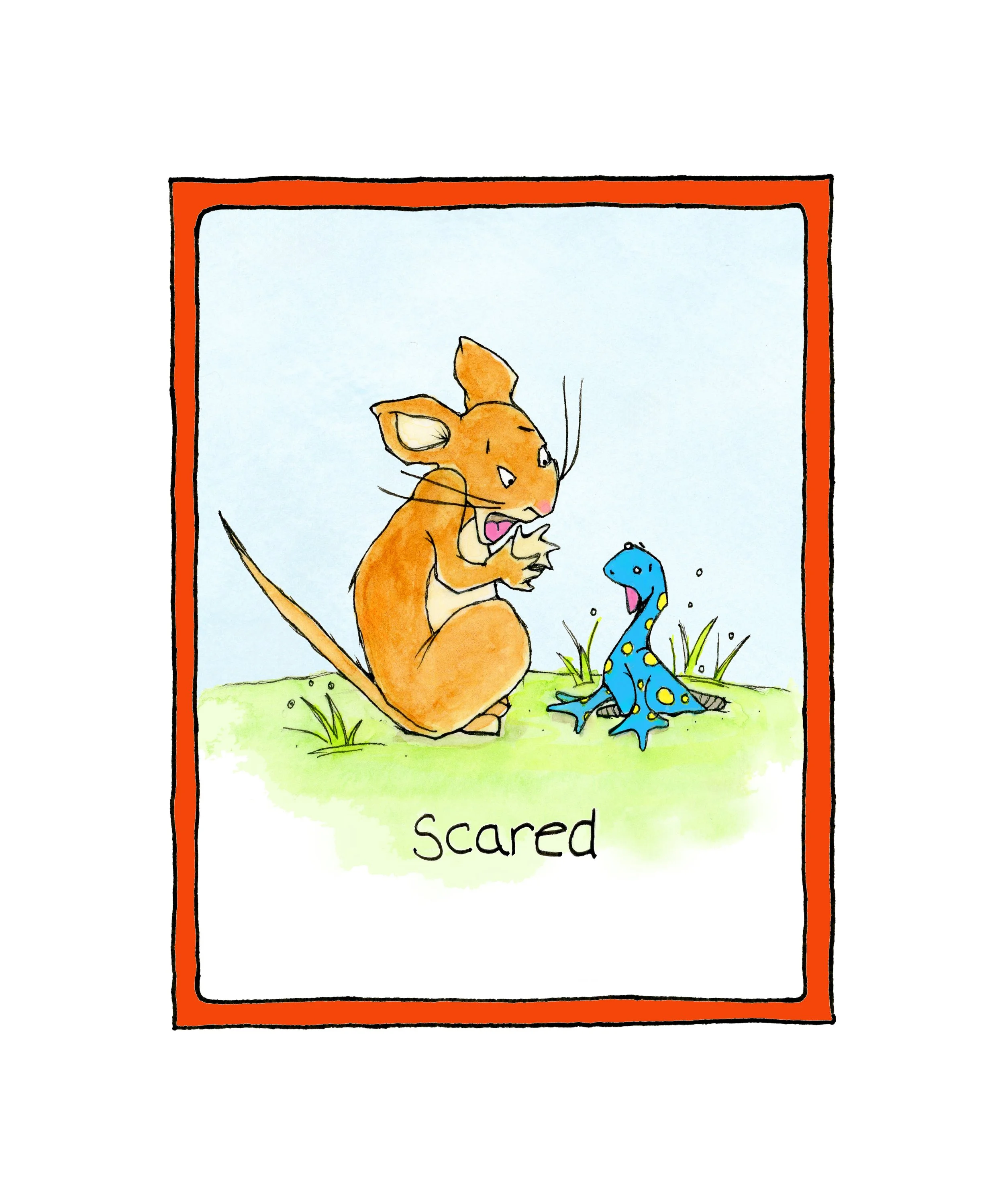 Mood Mouse Card - Scared 