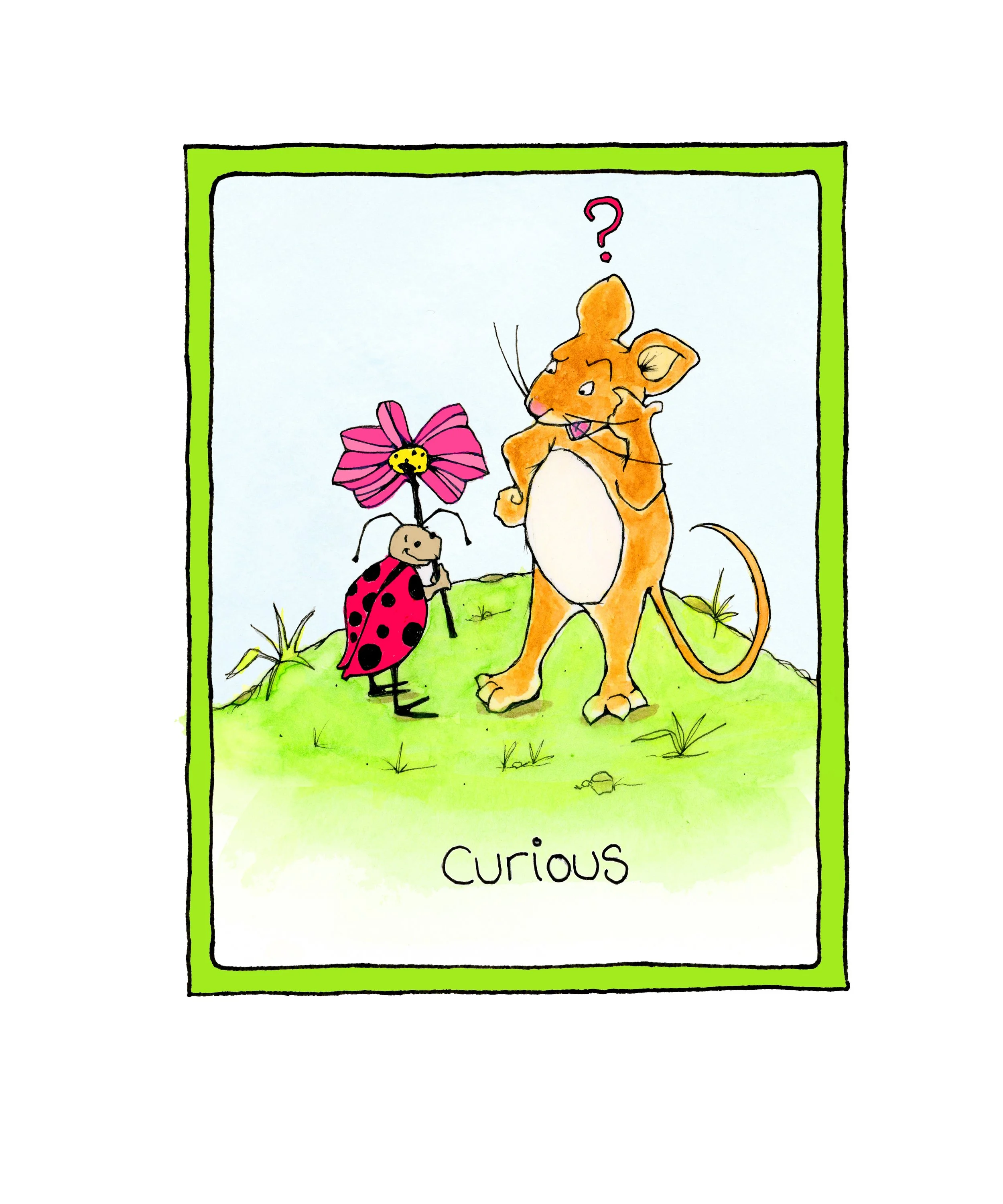 Mood Mouse Card - Curious
