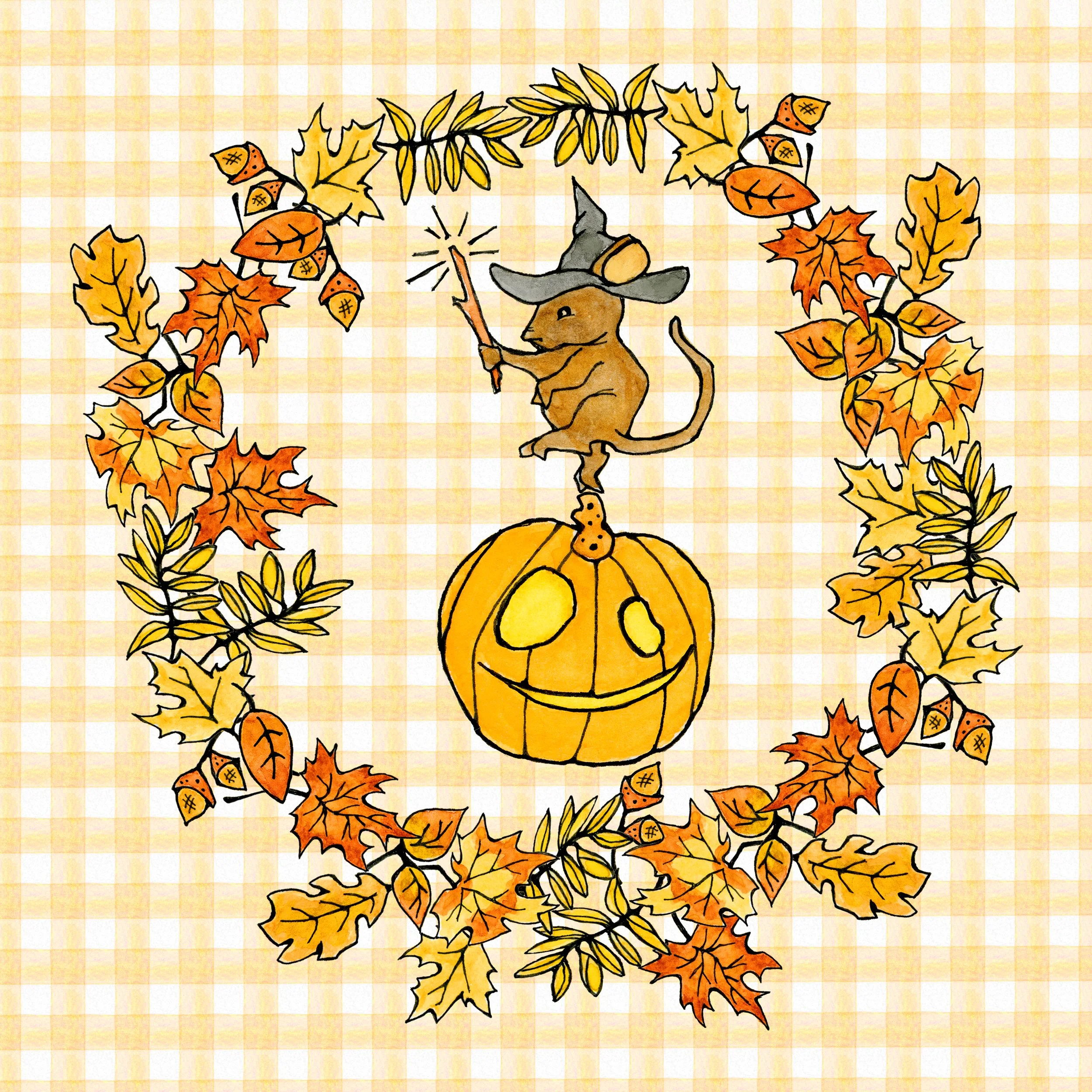 Magic Mouse Halloween Wreath