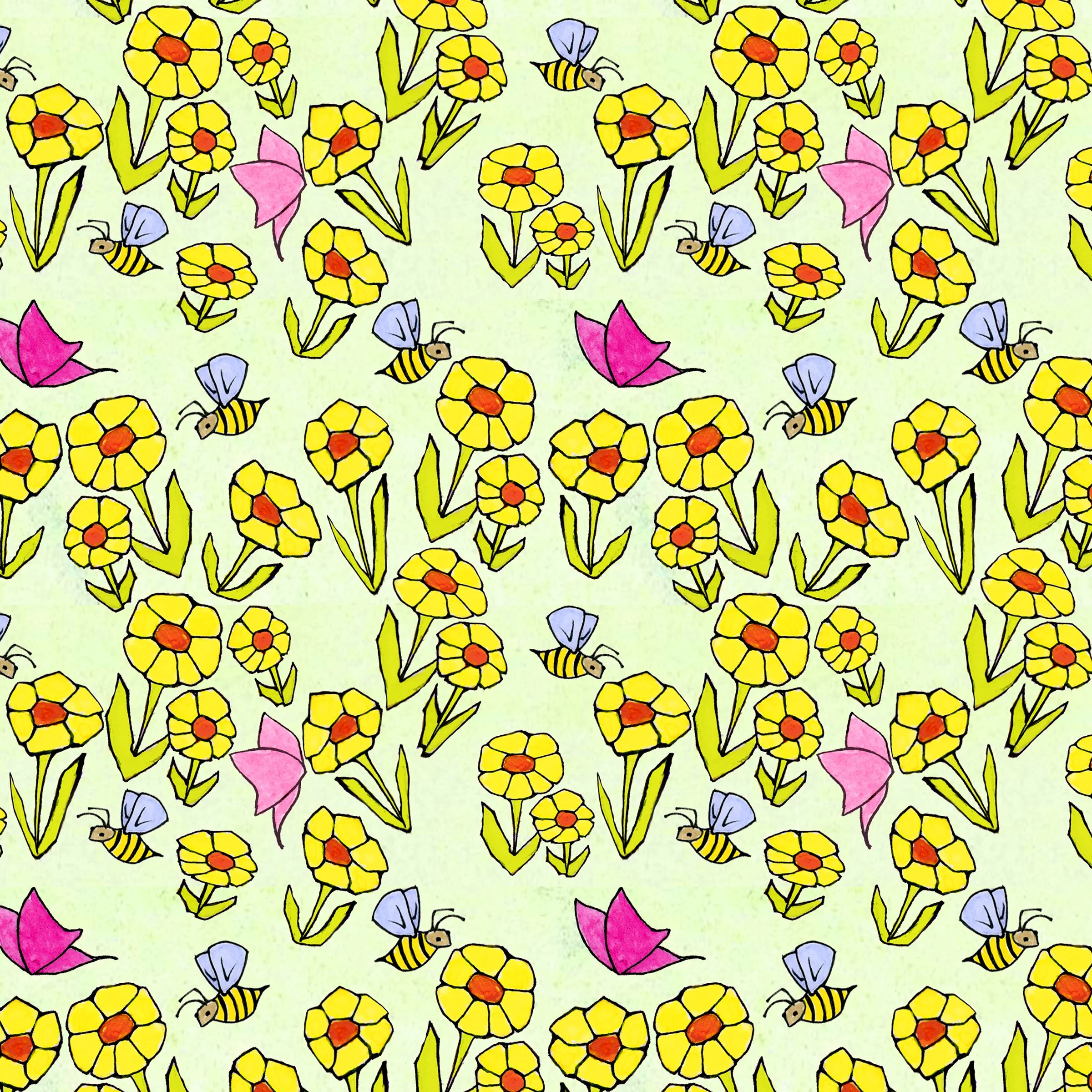 Pattern - Retro Daisies