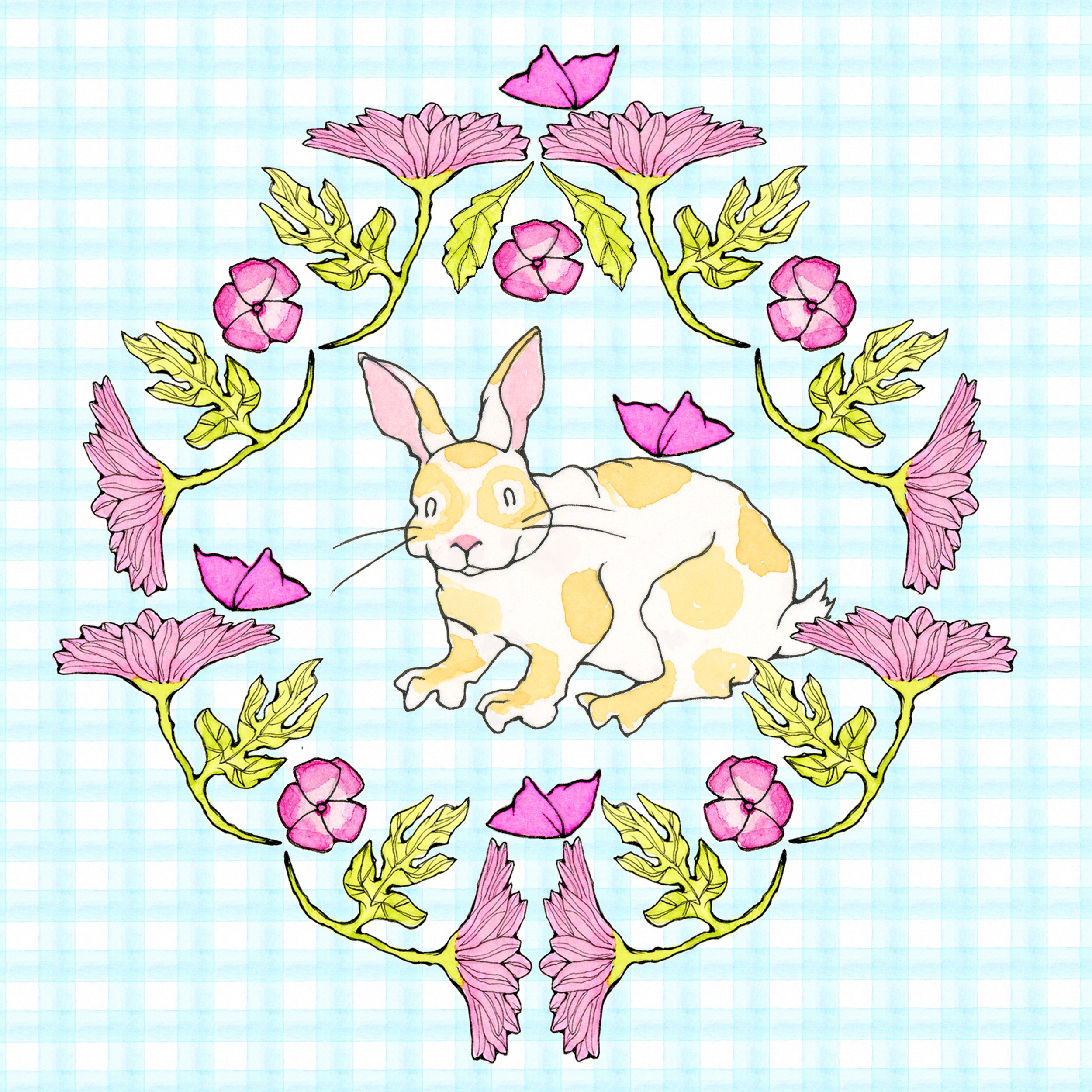 Bunny in the Daisy Patch 