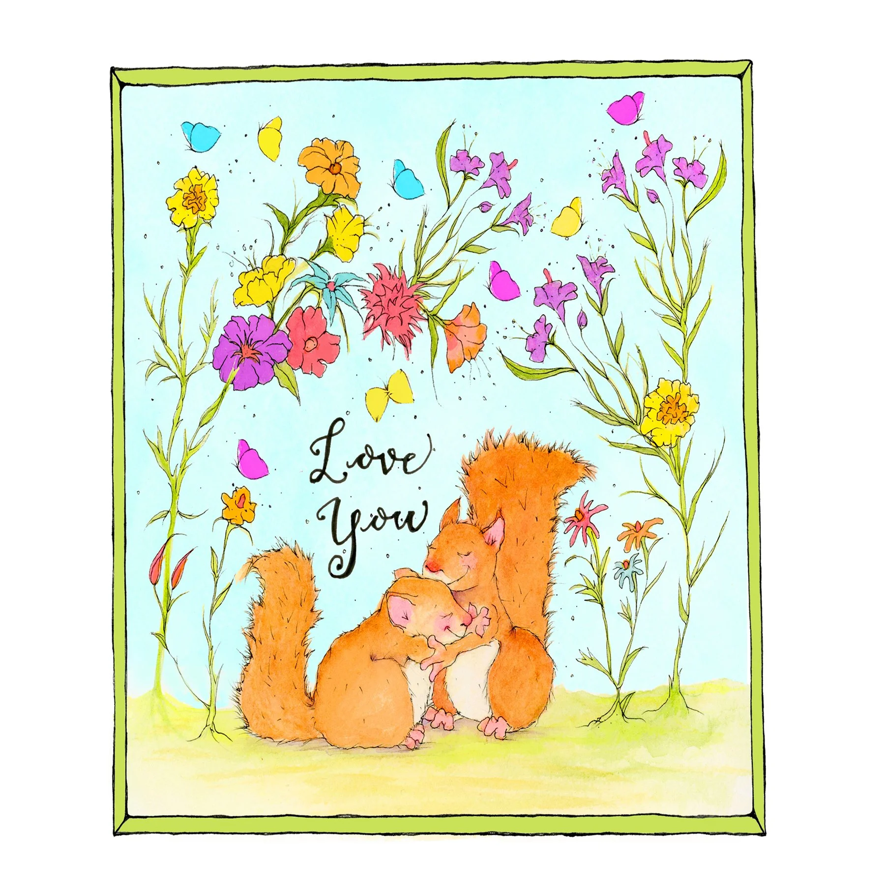 Card - Squirrel Hugs