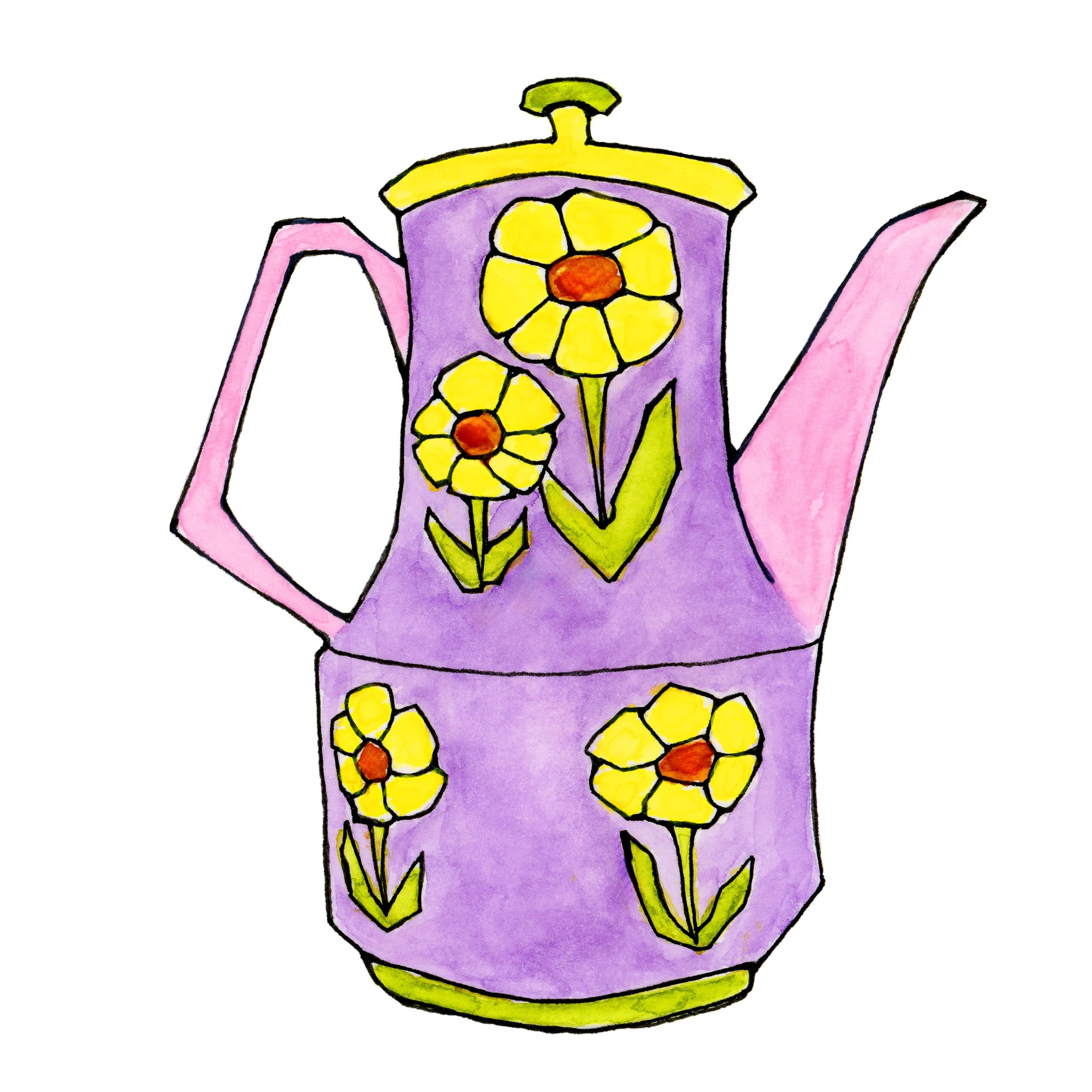 CP006- coffee pot purple