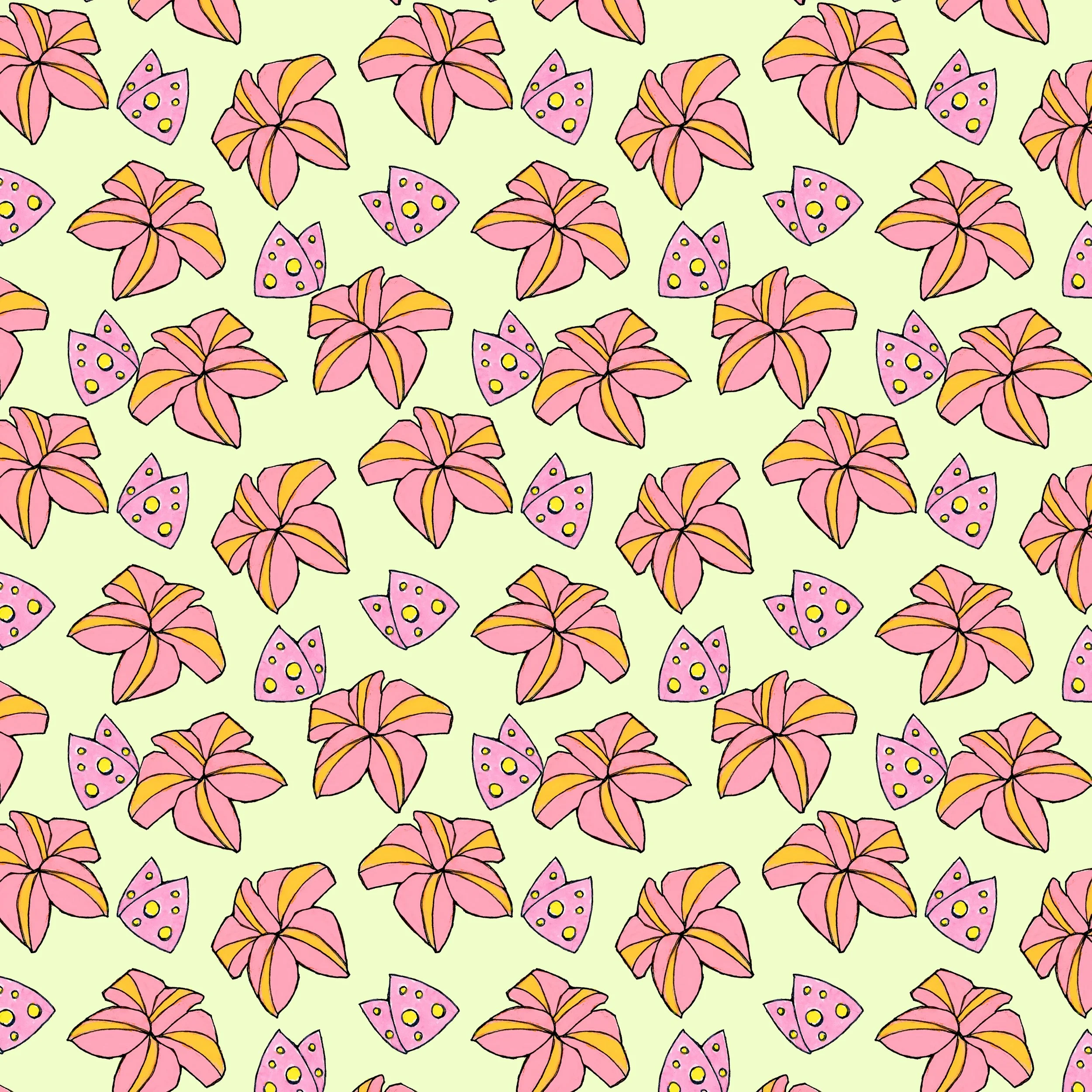 HERO SFB001- springtime flowers and butterflys