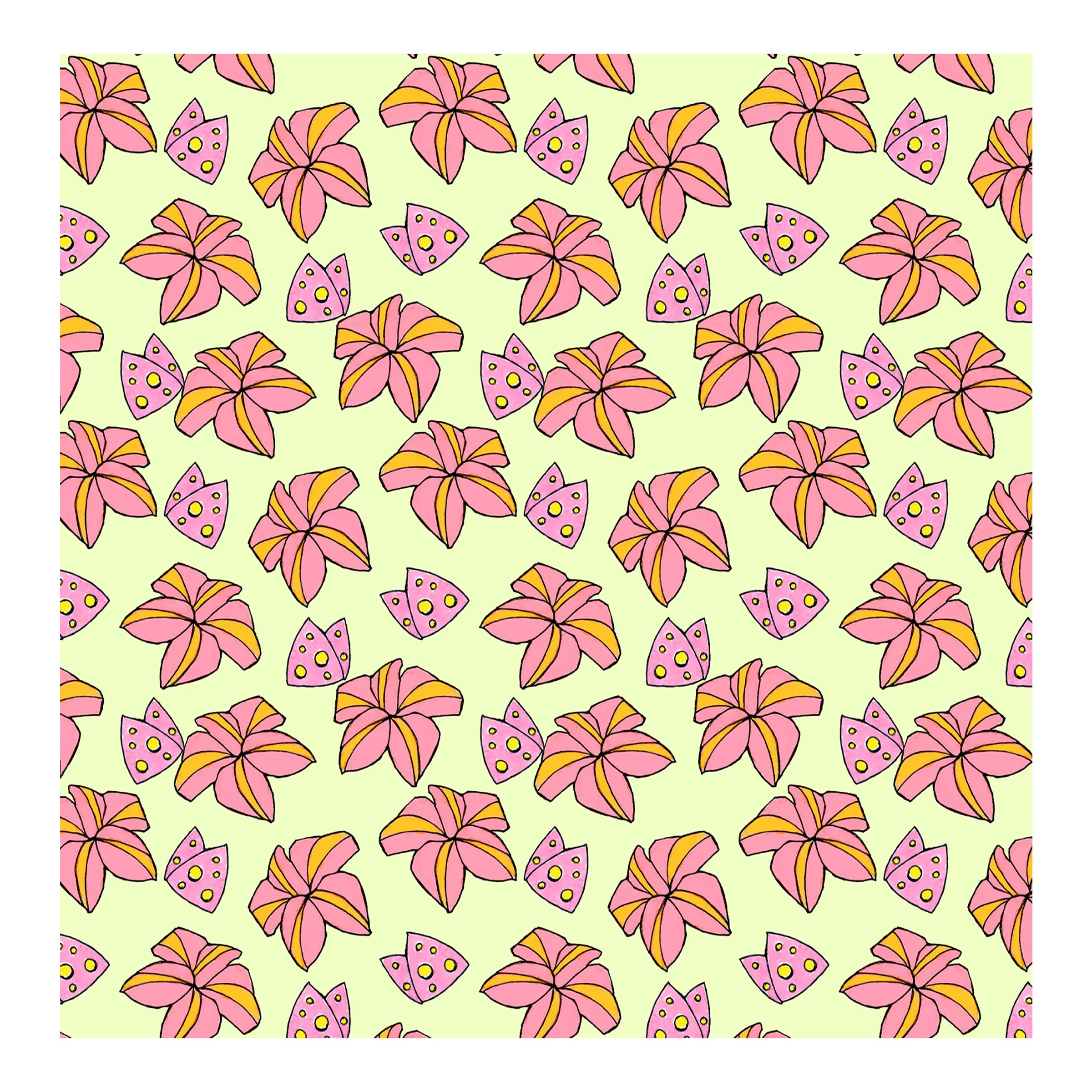 Pattern - Tiger Lily and Butterfly