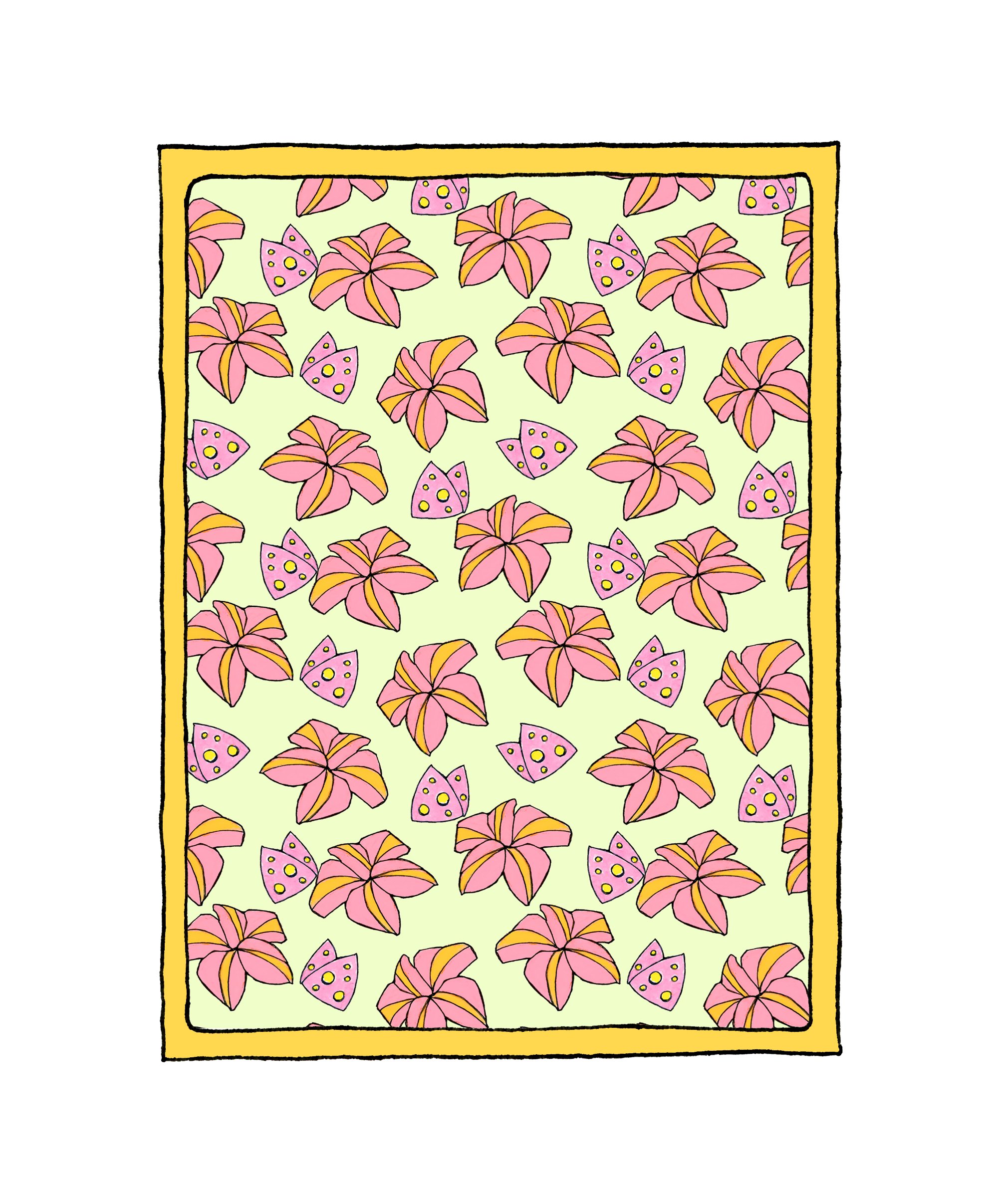 SFB 003- art image flowers butterflies
