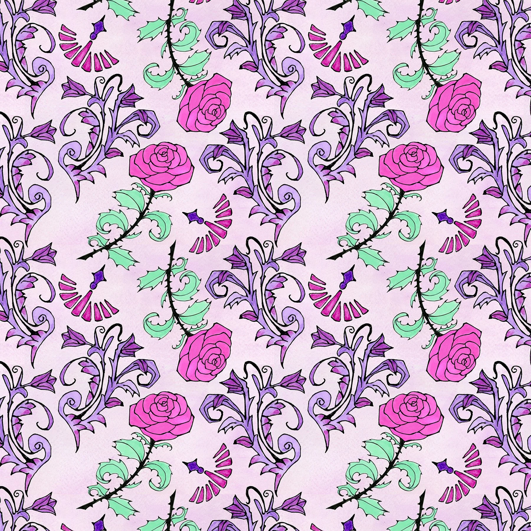 Pattern - Portugal Rose