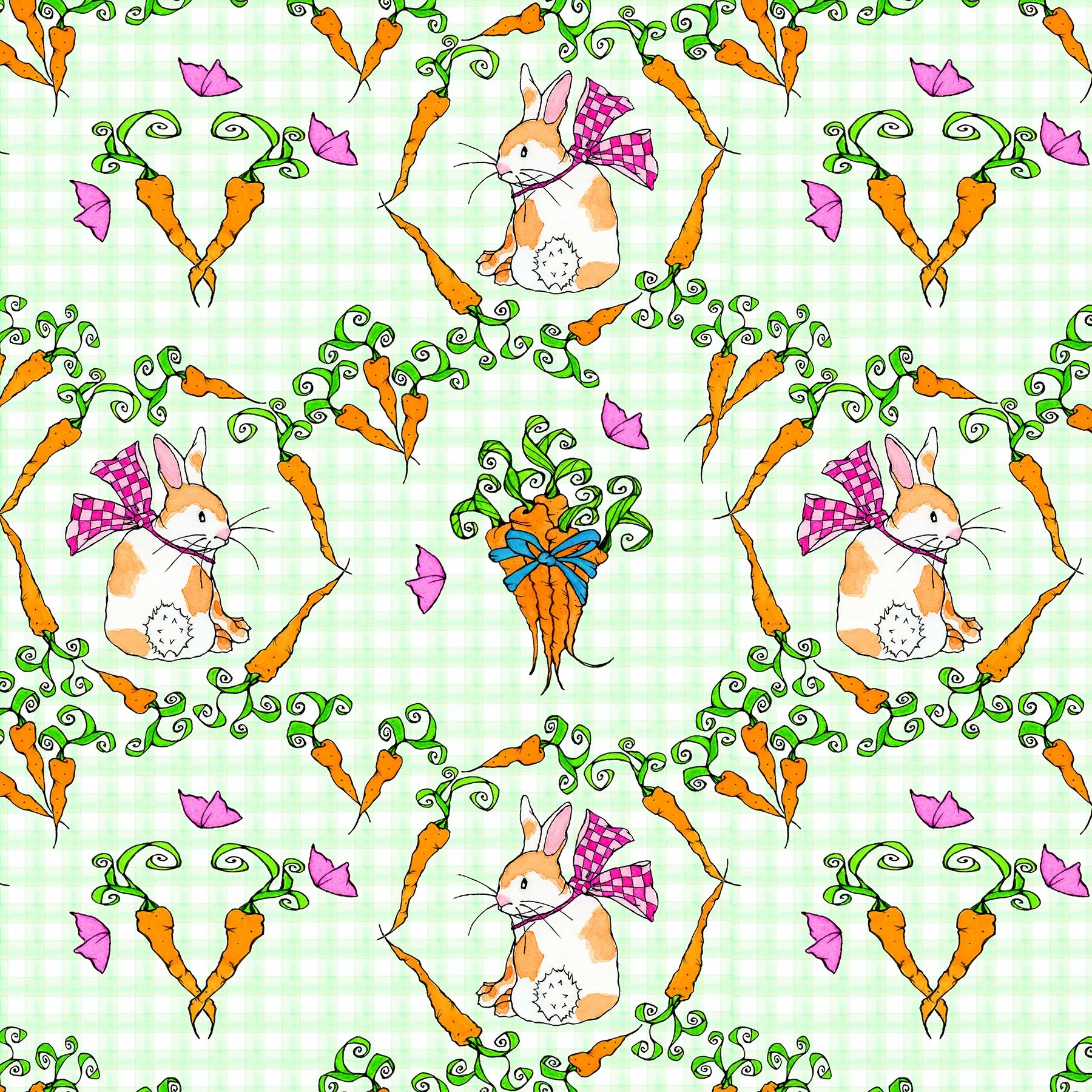 Pattern - Bunny and Carrots
