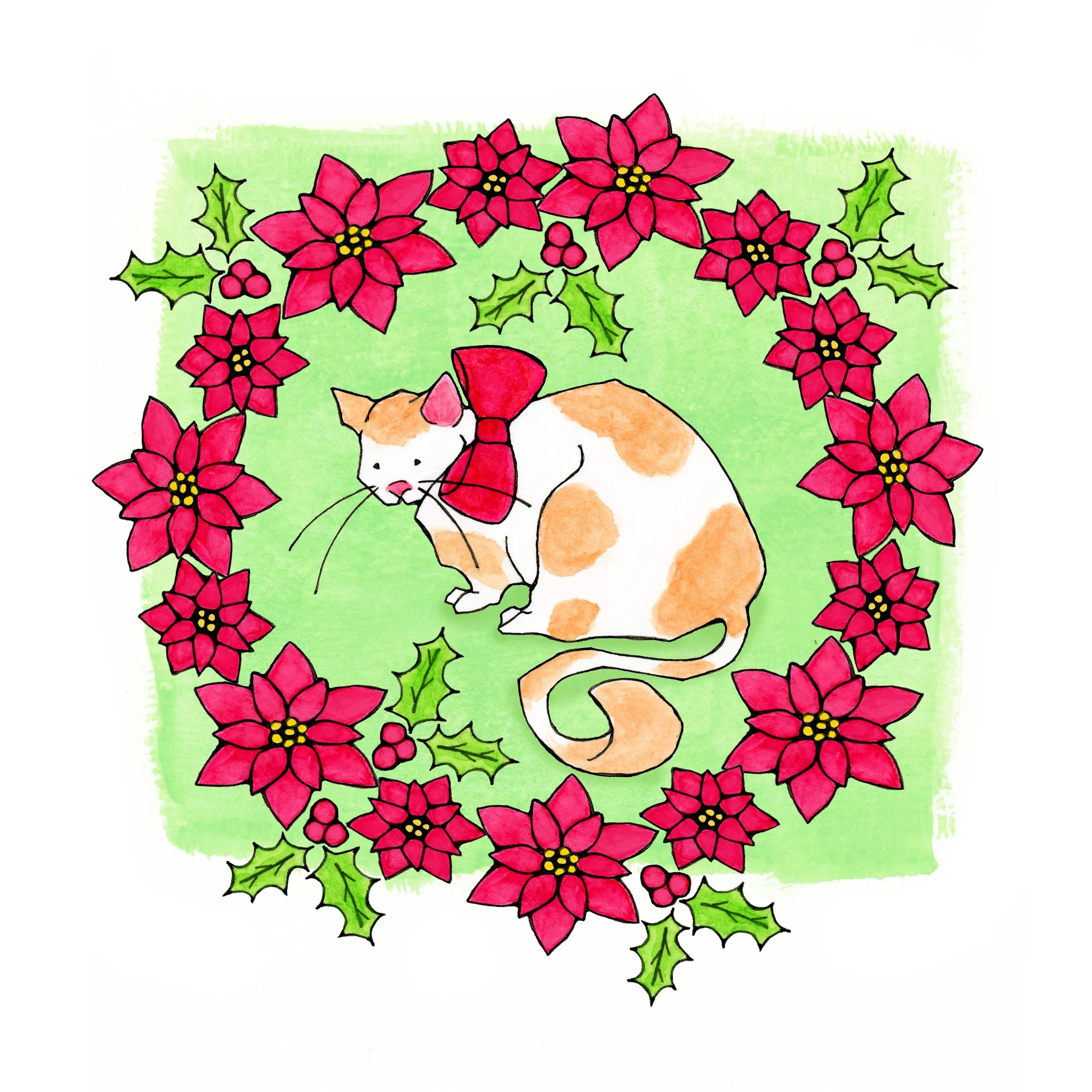 CHRISTMAS RED BOW CAT.jpg