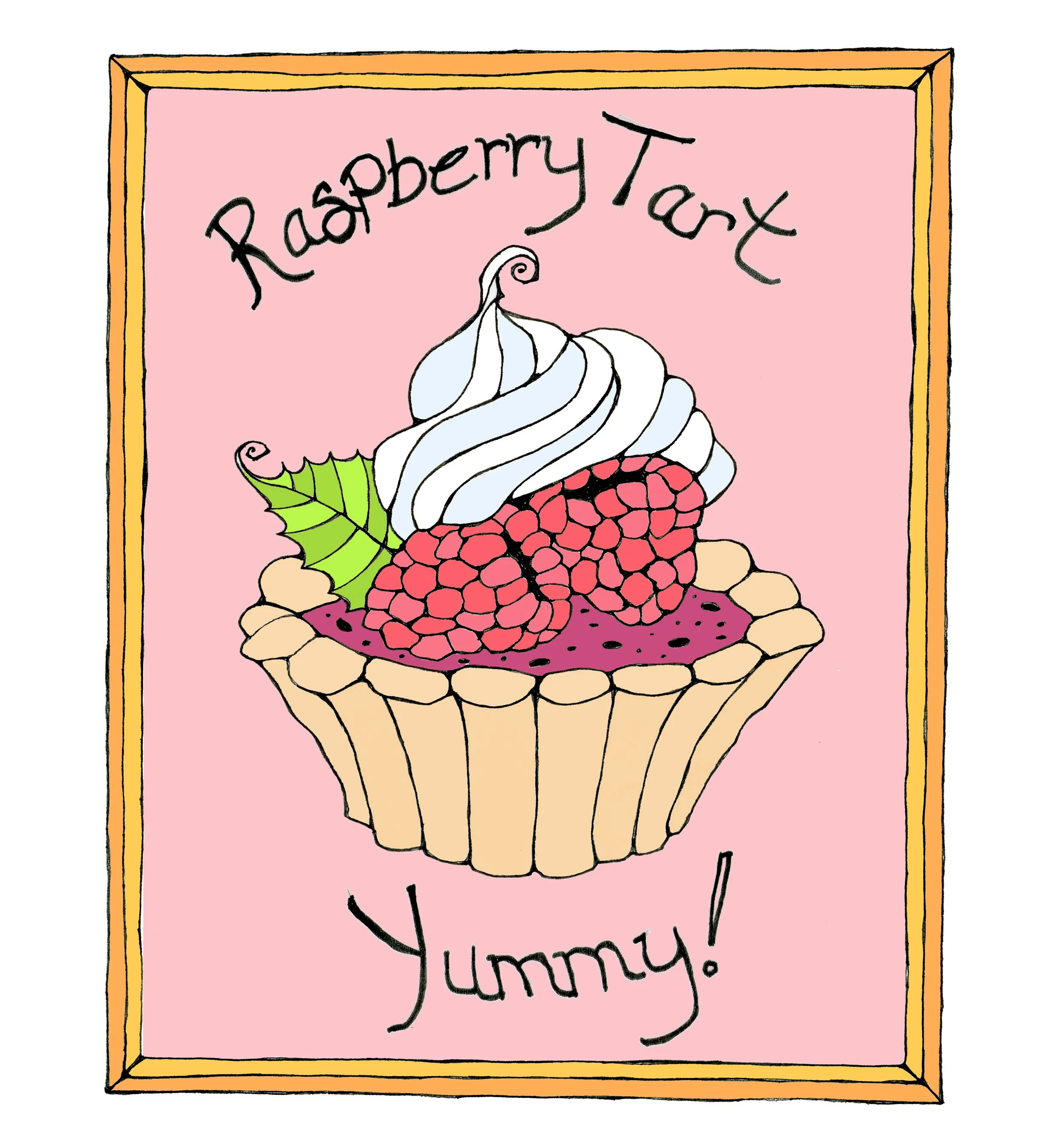 TP005- raspberry tart spot art