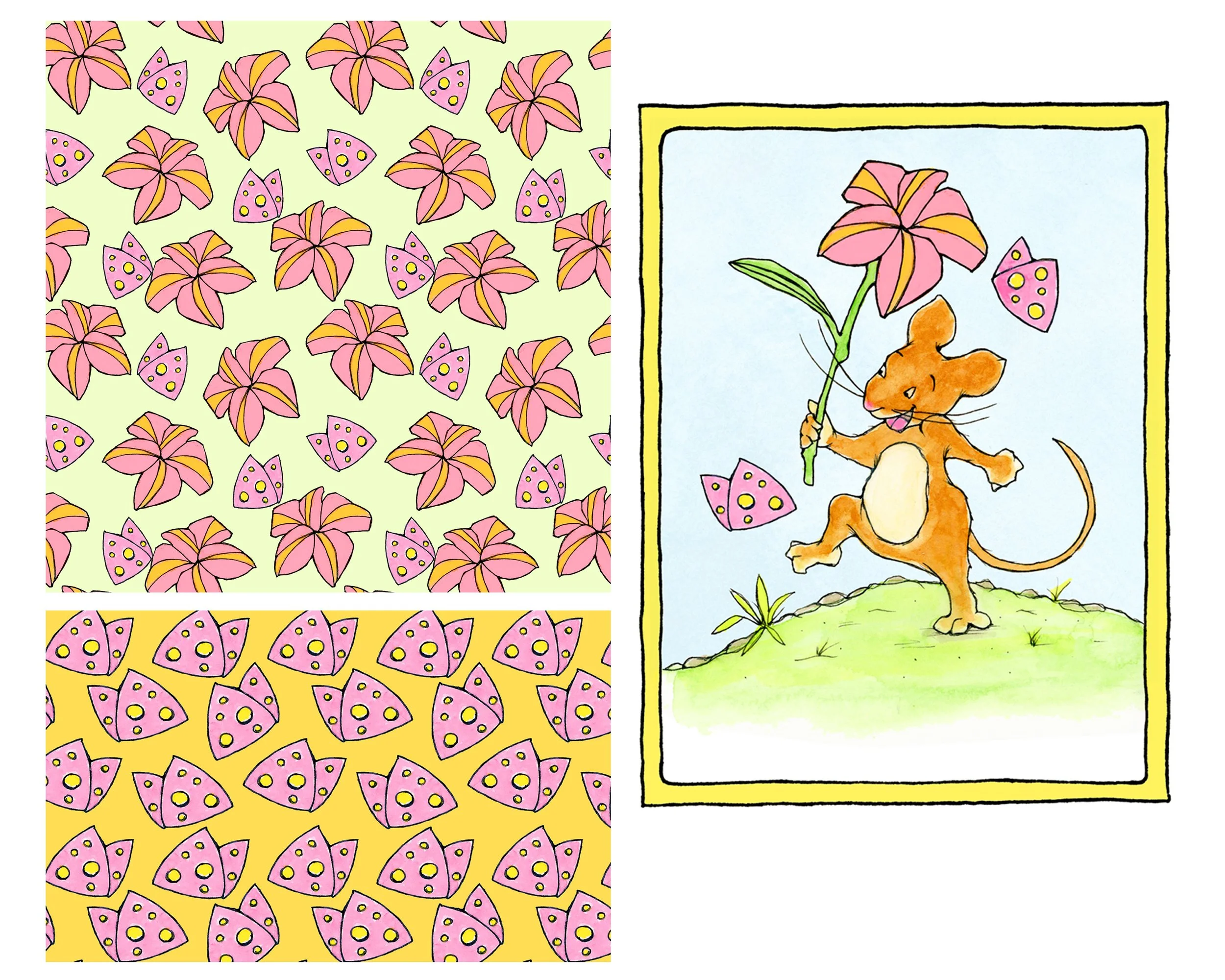 HAPPY FLOWERS AND BUTTERFLIES