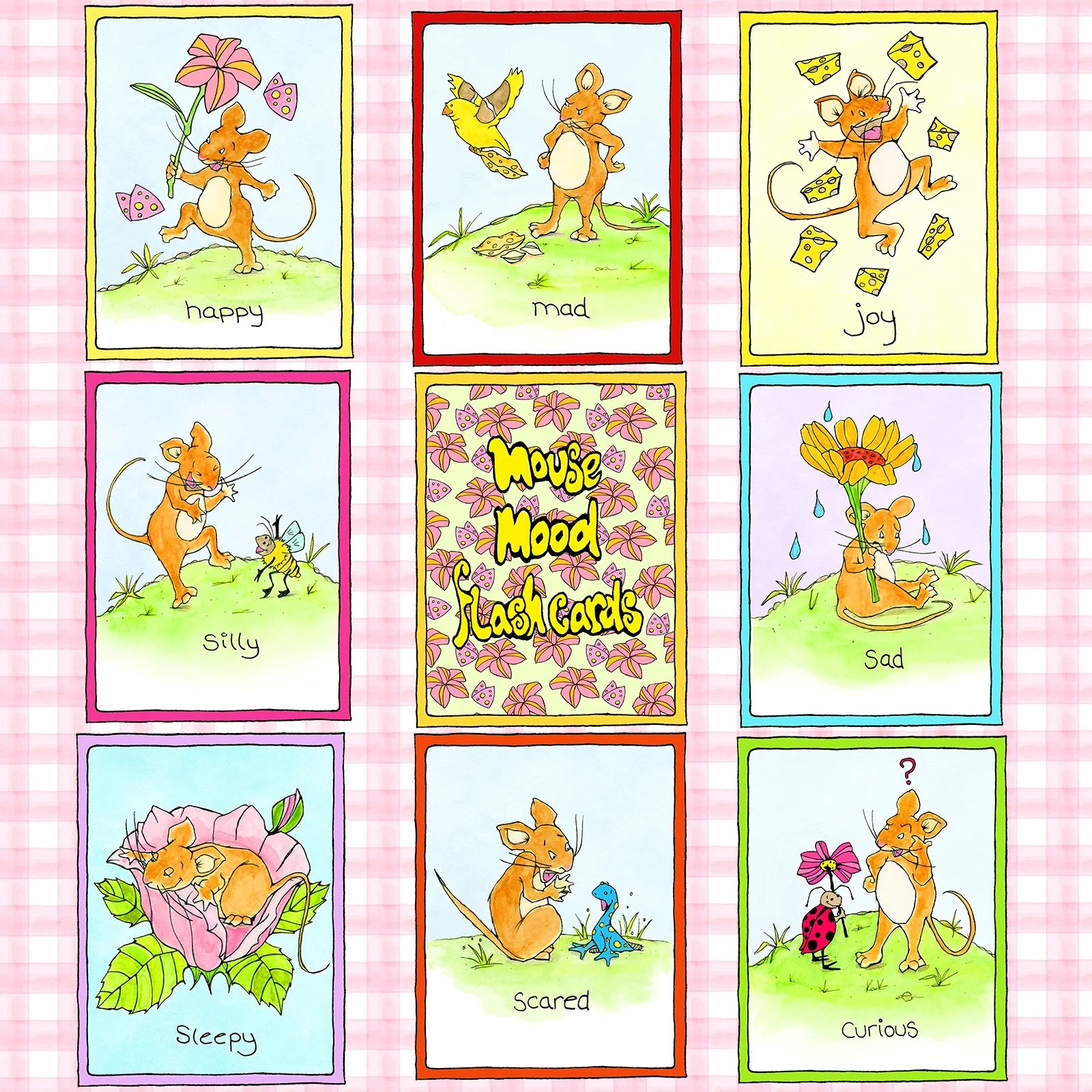 Mouse Mood Flash Cards
