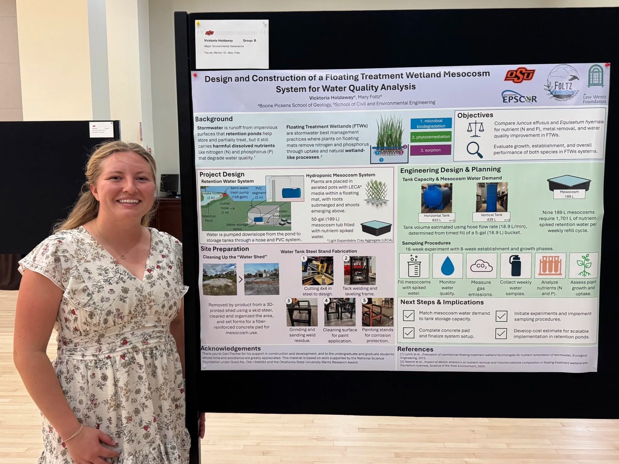 Vicktoria presented her funded Wentz Research Scholar project at OSU at the end of Spring 2026