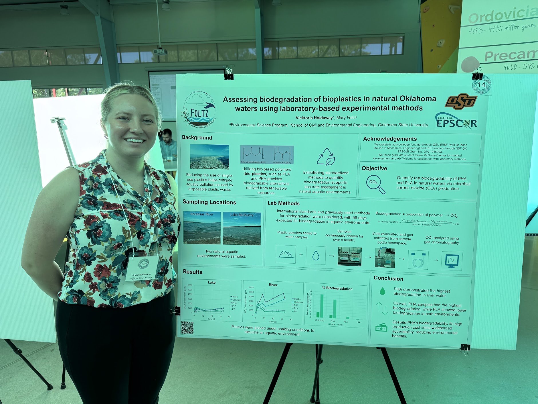 Vicktoria ends this project strong with her final poster presentation on her EPSCoR REU at the OK NSF EPSCoR Annual Meeting 2025.