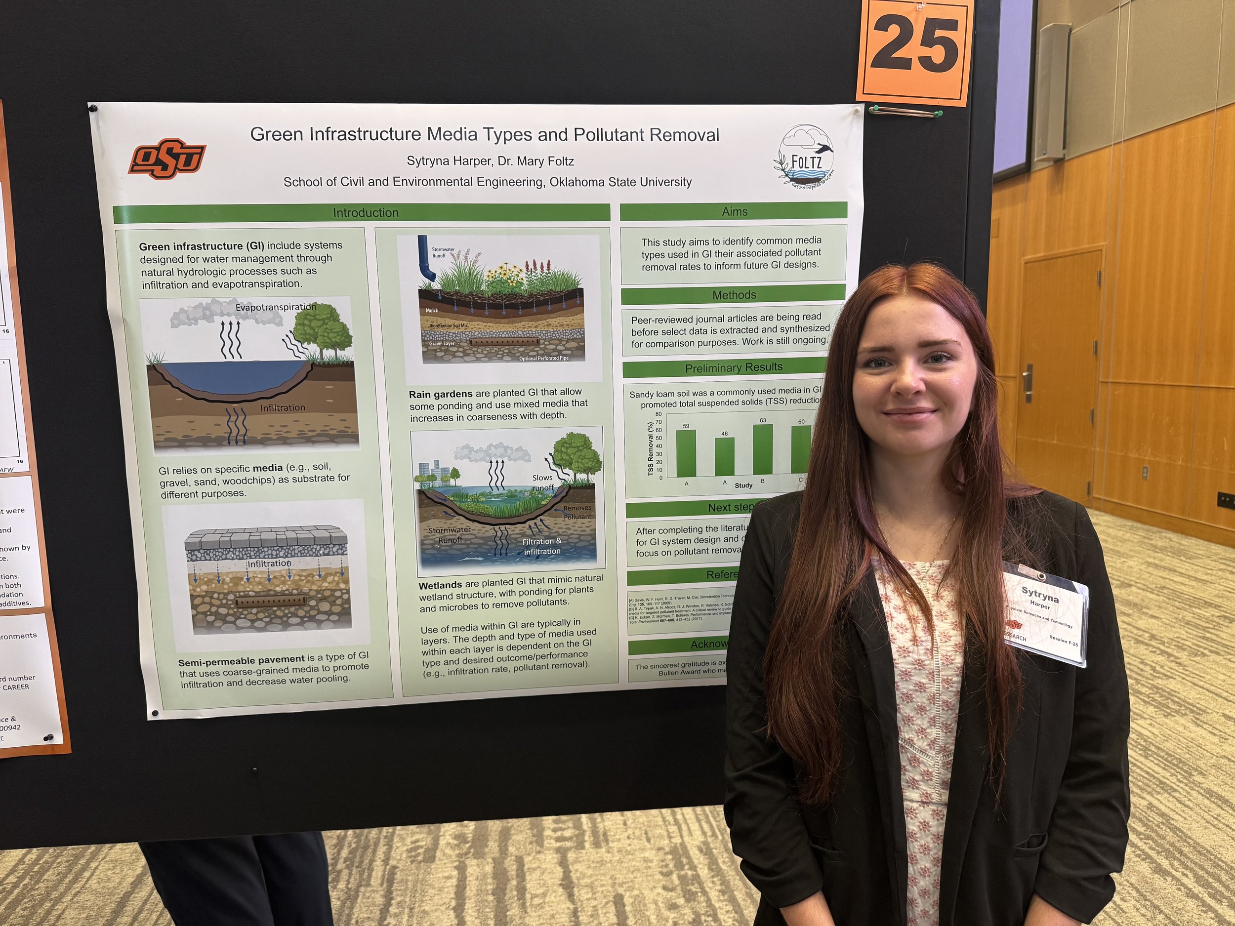 Sytryna Harper, Bullen Awardee from Spring 2026, presenting at the OSU Undergraduate Research Symposium