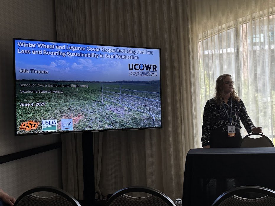 Allie's first flash talk at UCOWR 2025; she won first place in the poster competition!