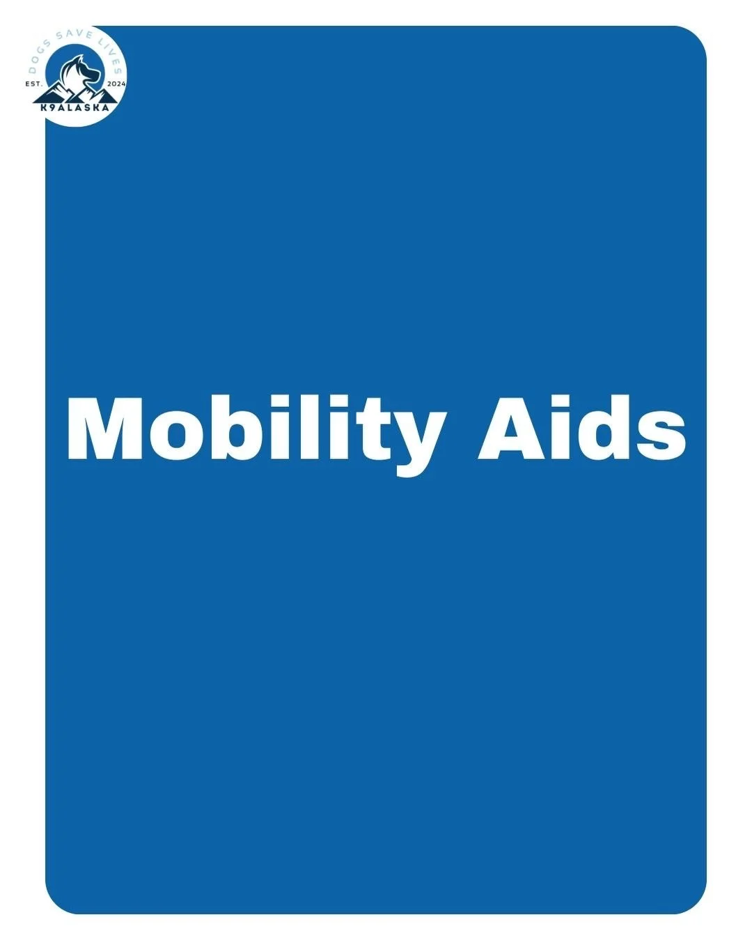 MOBILITY AIDS🩼♿️🦽🦼

Swipe through this post to learn about mobility aids, why they are beneficial, and myths vs facts!

#mobility #mobilityaids #k9alaska #k9alaskagear #k9alaskadogs