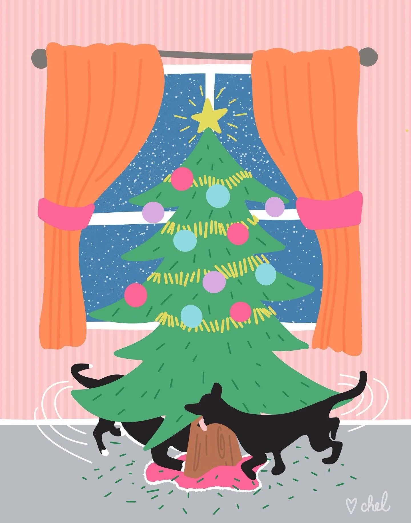 Life with dogs vs life with a cat! 🤣🐾🙈

Just entertaining myself by drawing some new stuff in-between table visits at @cruxfermentationproject &lsquo;s holiday market! (I&rsquo;m here till 4 today&hellip; there&rsquo;s still time to stop by!)