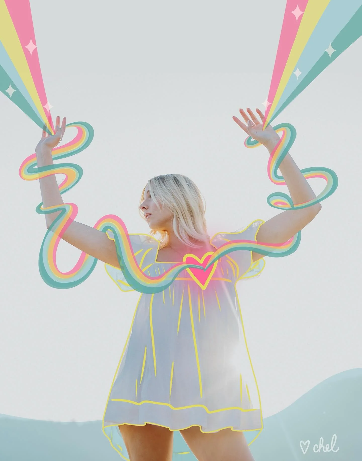 When the world is at its darkest, remember that WE must be the light. 
Shine on, my friends. 💕
-
photo &amp; illustration by me.