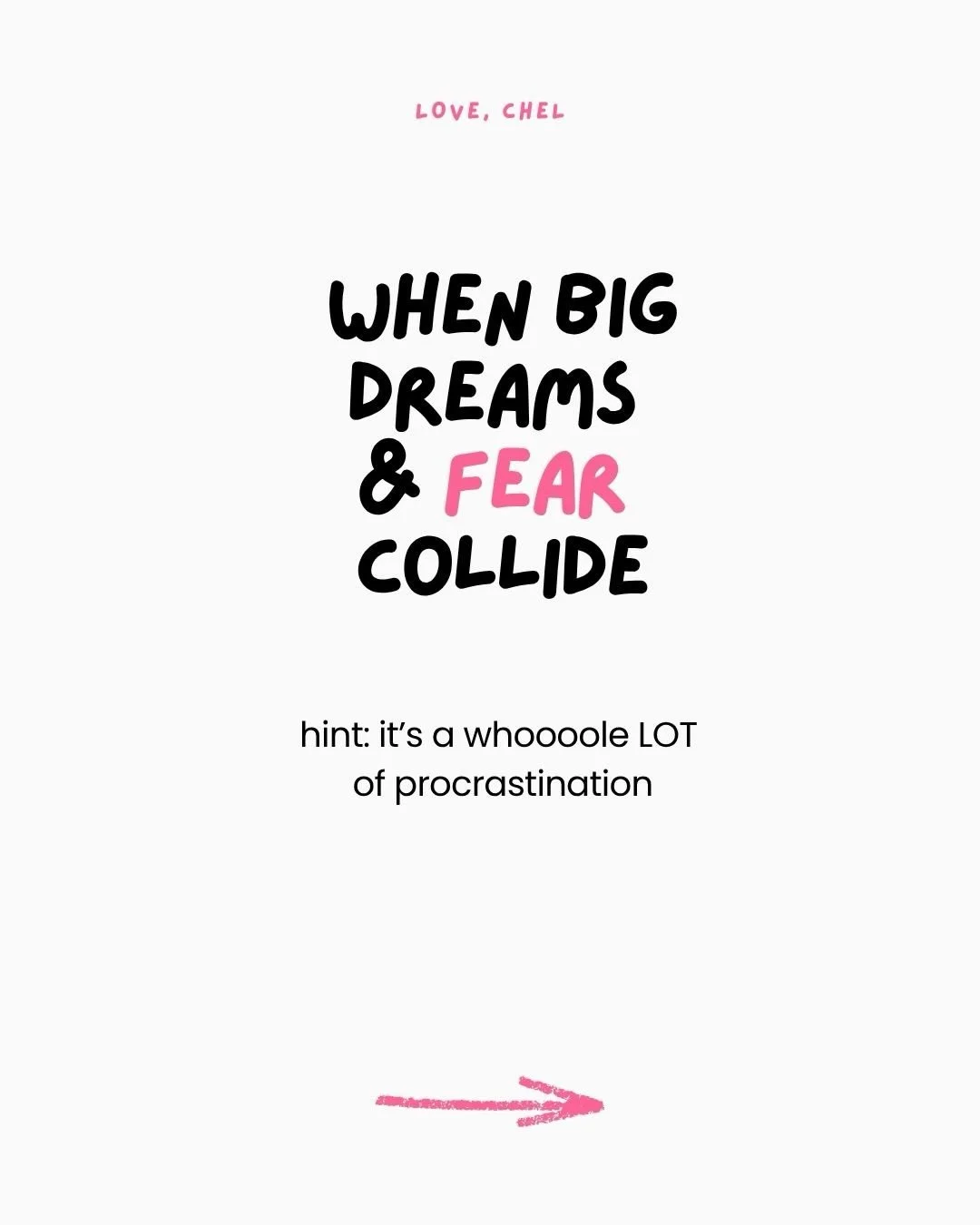 What happens when big dreams &amp; fear collide? Hint: it&rsquo;s a whoooole LOT of procrastination. 🙈 

Confession: I&rsquo;m a lifelong procrastinator. But instead of feeling shame, I&rsquo;ve learned to lean into it. Because I&rsquo;m neurodiverg