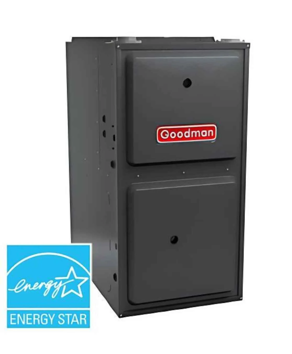 Energy Star rated Goodman furnace with logo
