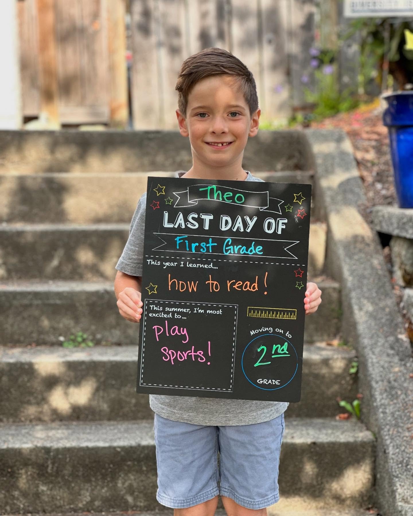 Happy last day of school you two! I am so proud of how much you both have grown this year. Here&rsquo;s to a summer of fun with my second grader and kindergartener!