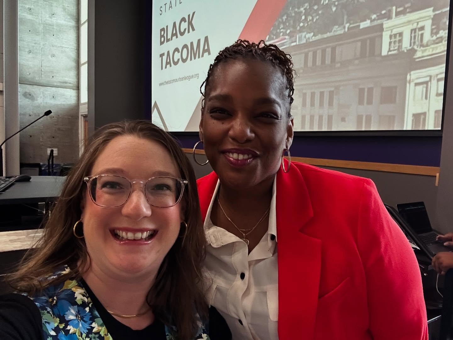 The State of Black Tacoma lunch was 🔥. Listening to @desireewilkinsfinch speak about the need to invest in, listen to, and uplift our youth was the equivalent of taking me to church. We have work to do but truly can do hard things when we work toget