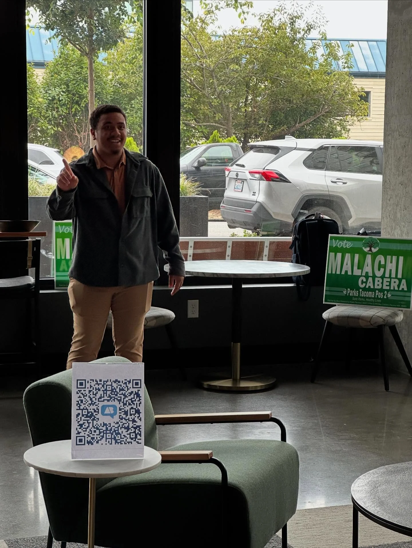Love seeing and hearing @malachi_for_tacoma_parks this morning! He’s such an amazing person and candidate.
