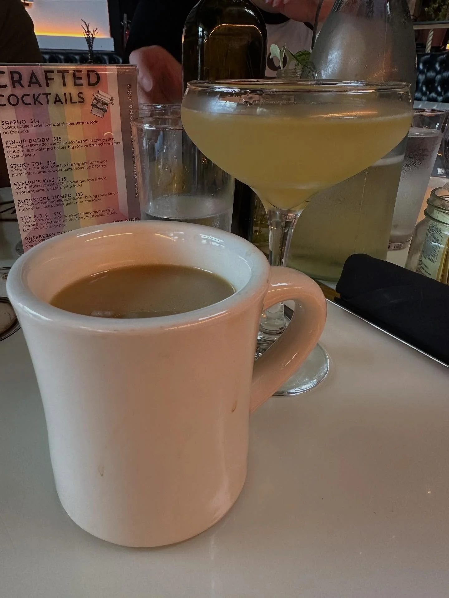 Brunch, political gab, and a fantastic mimosa game. Thanks @manuscripttacoma and my friends for a delightful wholly unplanned Sunday morning.