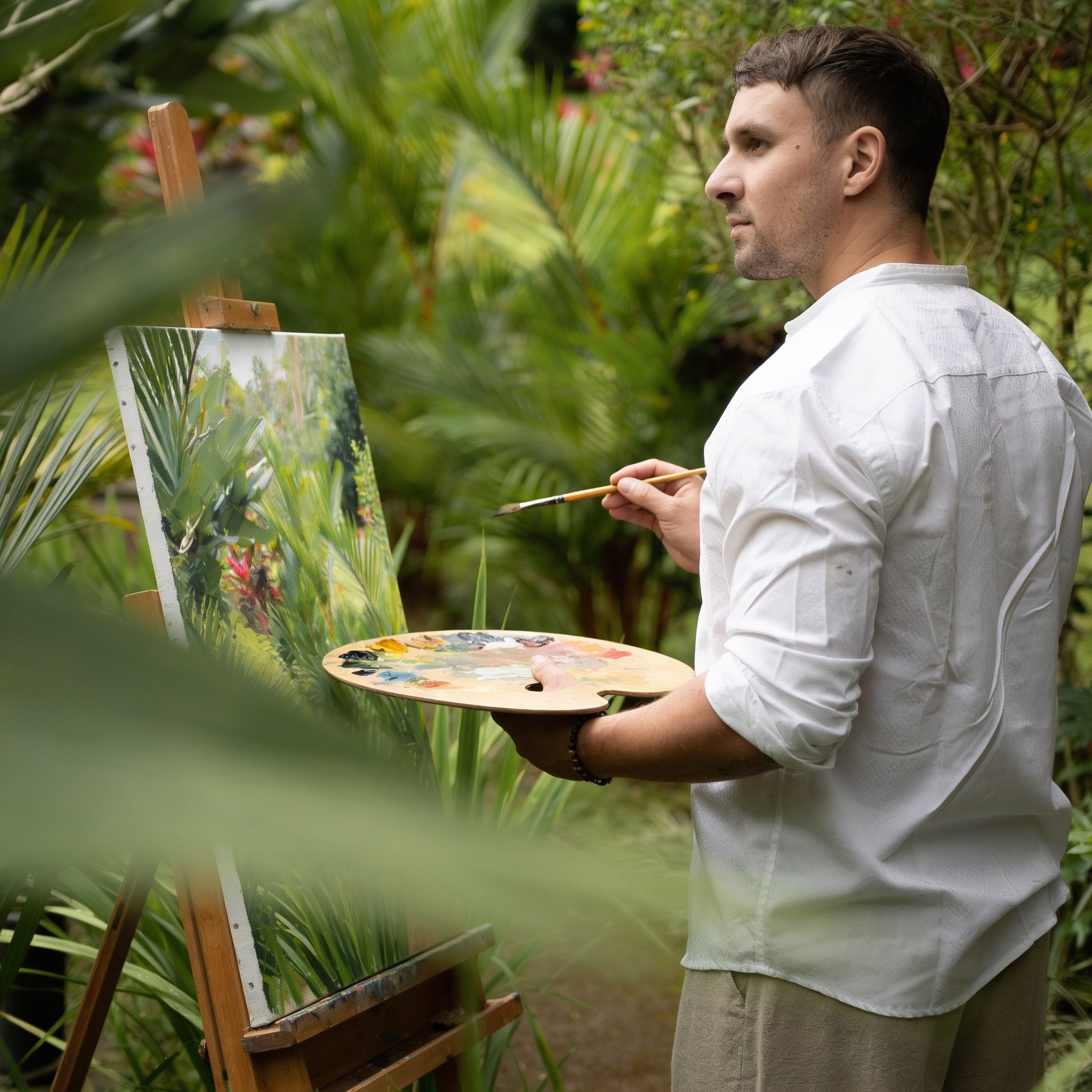 Man Painting at Bali Palms\.jpeg