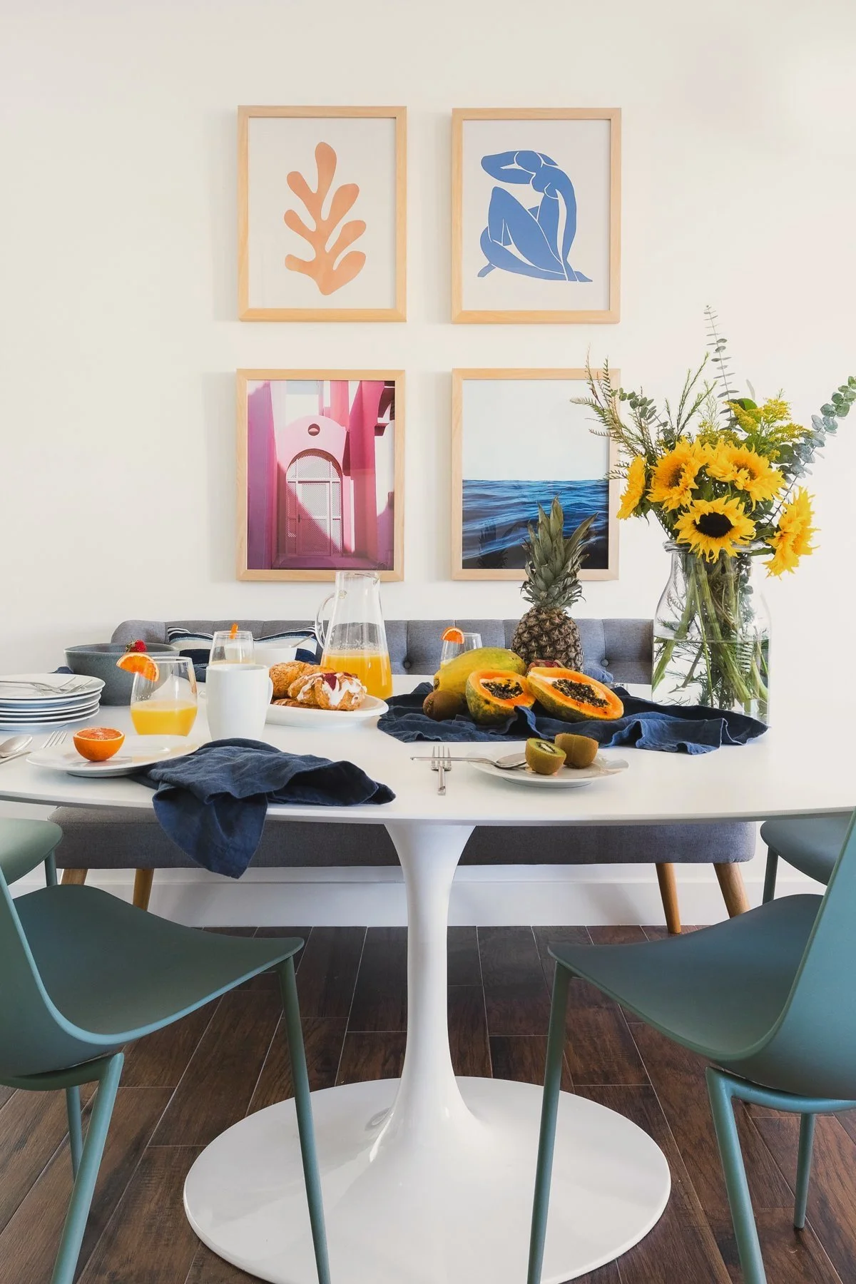 Breakfast setting in a San Diego Vacation Rental