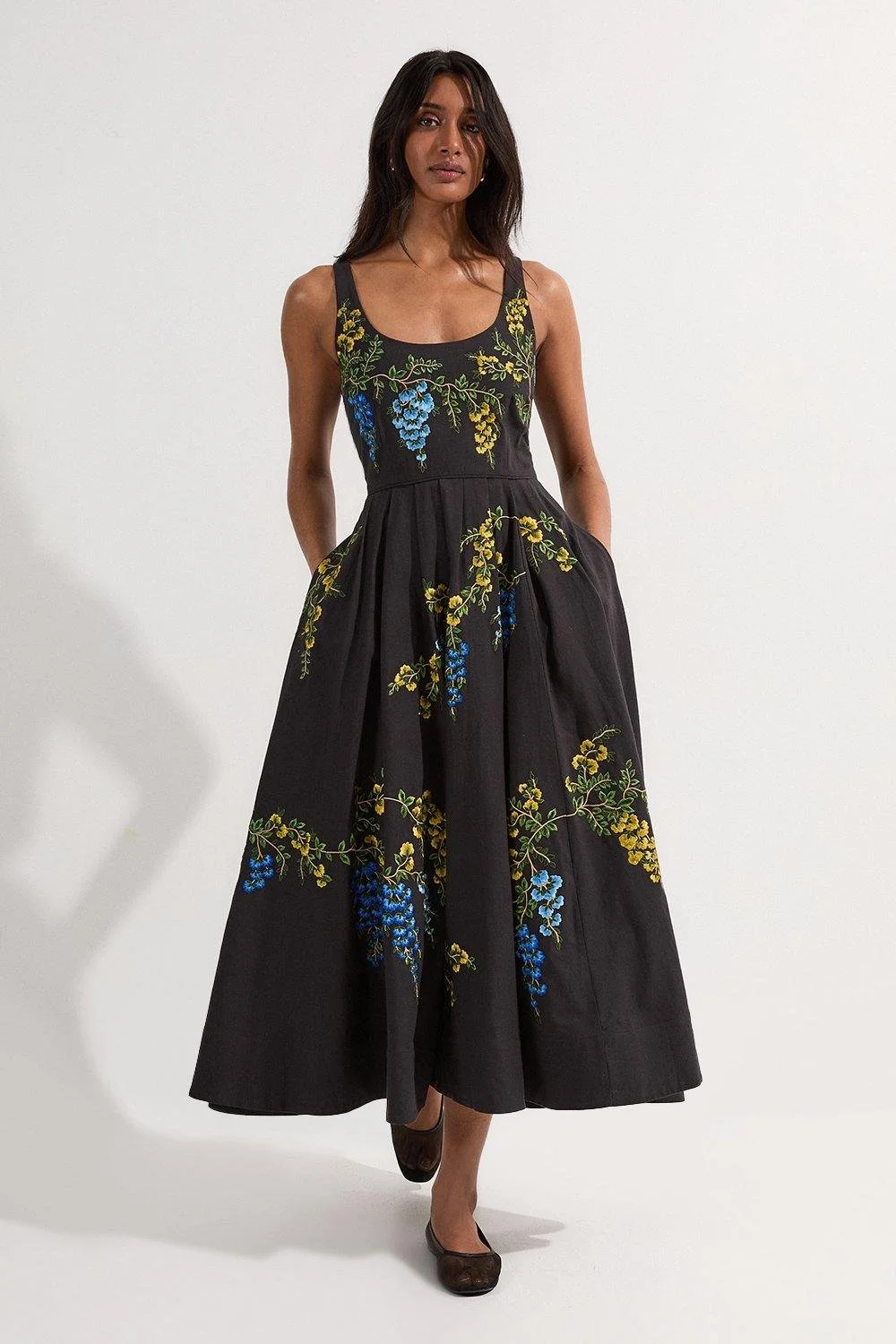 black-petite-floral-embroidered-cotton-linen-woven-prom-dress.jpeg