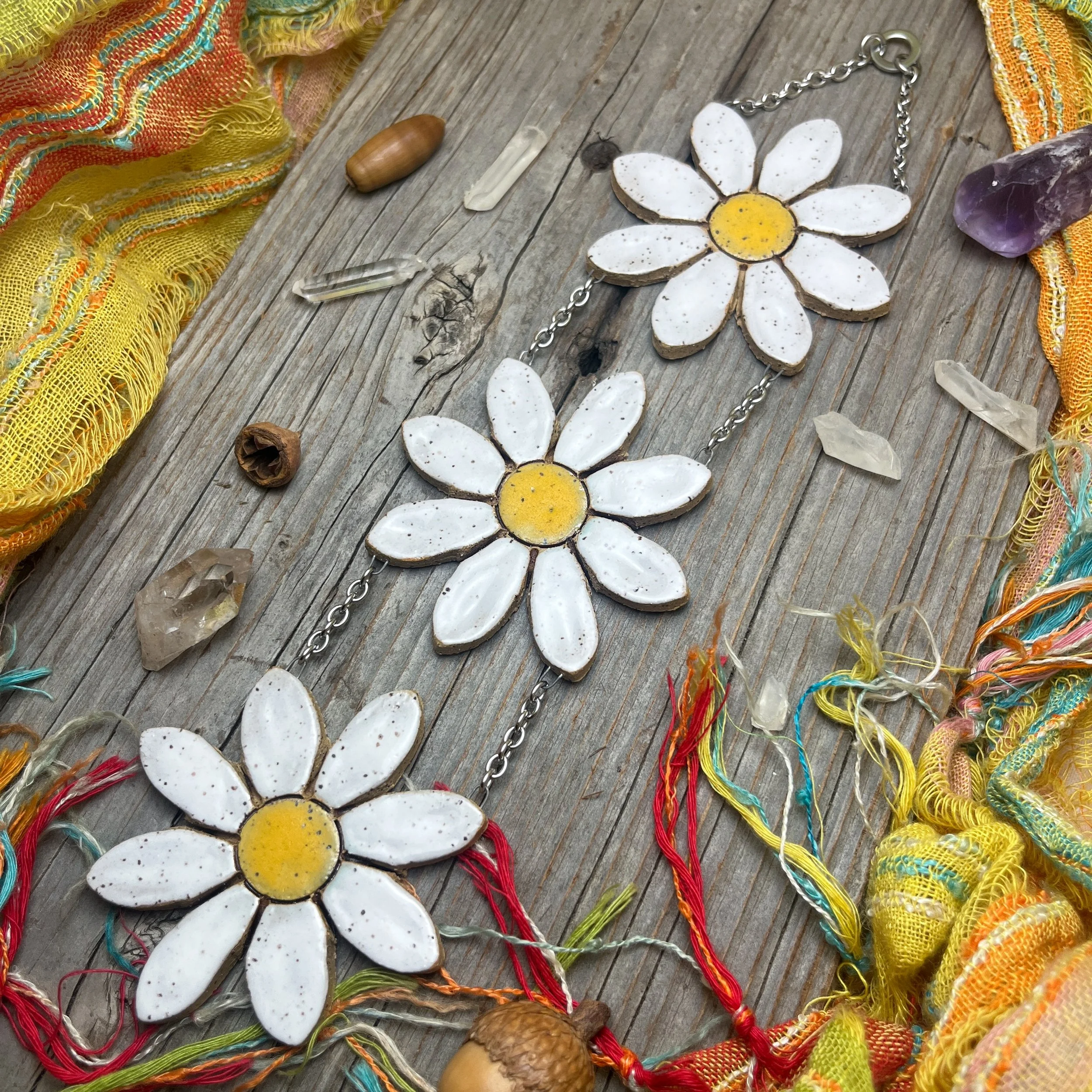 Daisy Tile Wall Hanging