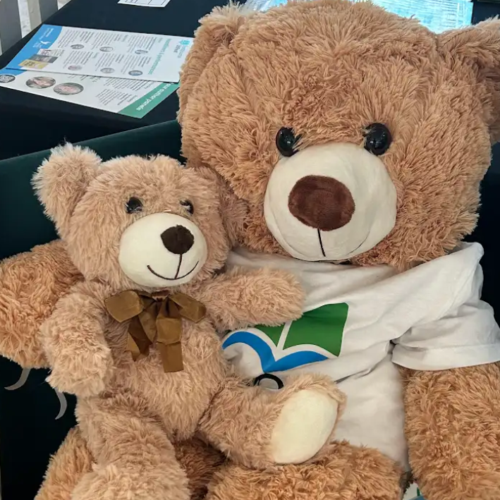 Photo of the Eastbourne LitFest bear mascot