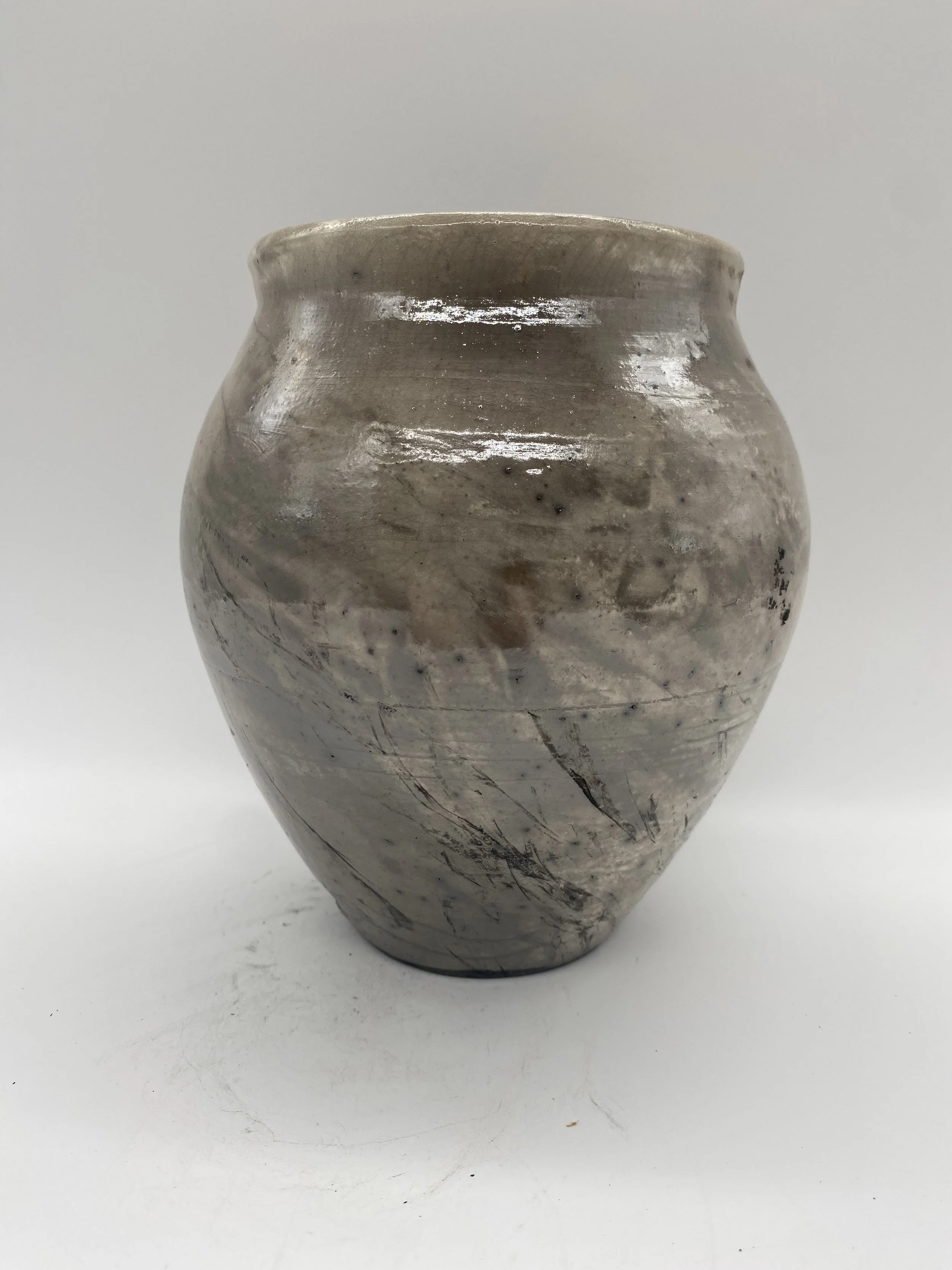 Raku White Crackle