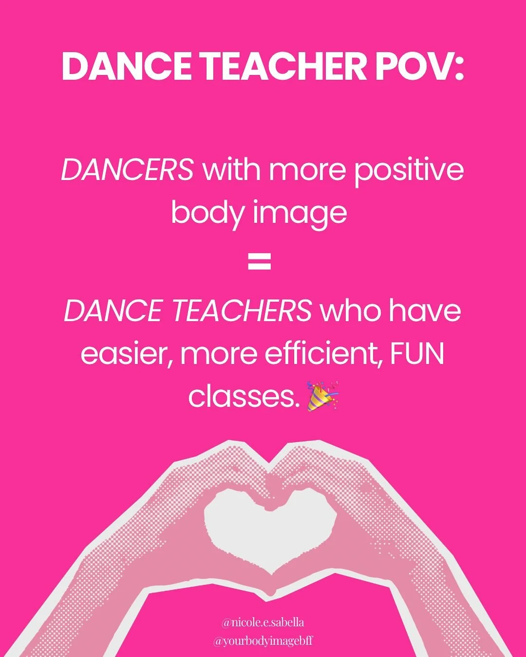 Because you&rsquo;re NOT just teaching dance steps. You&rsquo;re shaping how the next generation of dancers seeeee themselves.
&bull;
&bull;
When you help your dancers build better body image, you&rsquo;re creating a beautiful ripple effect&hellip;
 