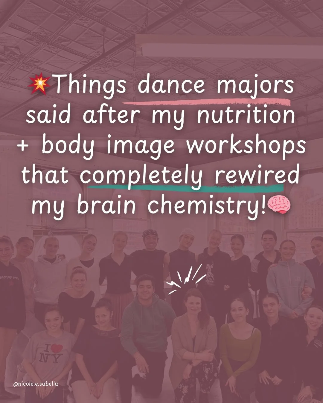 And THIS IS WHY I keep showing up!✨
&bull;
&bull;
These testimonials were taken with permission from Western Michigan University freshman dance major reflection forms.

For the last 5 years I&rsquo;ve been brought in to speak with first year dancers,