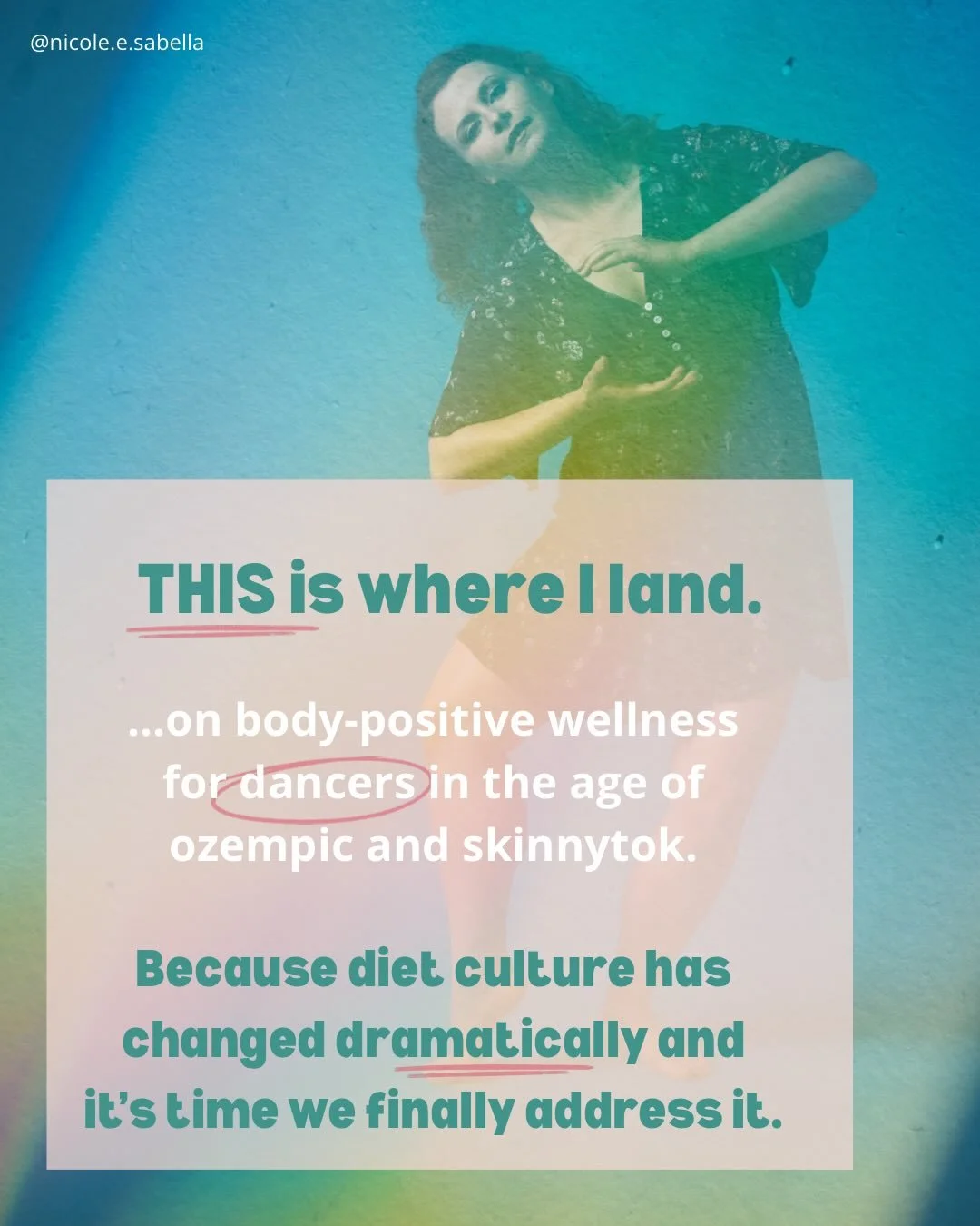 👆🏼I&rsquo;ve been asked this question a lot recently, and I know you&rsquo;ve been wondering about it too&hellip;
&bull;
&bull;
Diet culture has changed dramatically and all in the blink of an eye.

It&rsquo;s time that the dance world caught up on