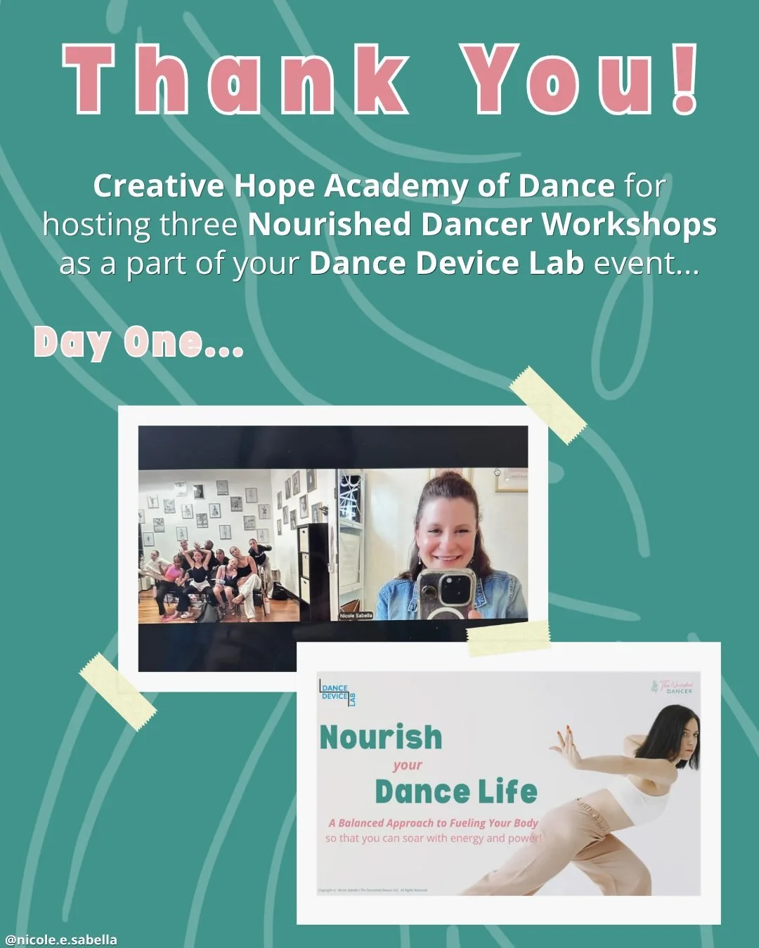 🎉So grateful @creativehopead and Dance Device Lab for hosting three Nourished Dancer workshops as part of their studio DDL event!
&bull;
&bull;
Over three days, we explored nutrition, body confidence, mindset, and goal setting&hellip; all alongside 