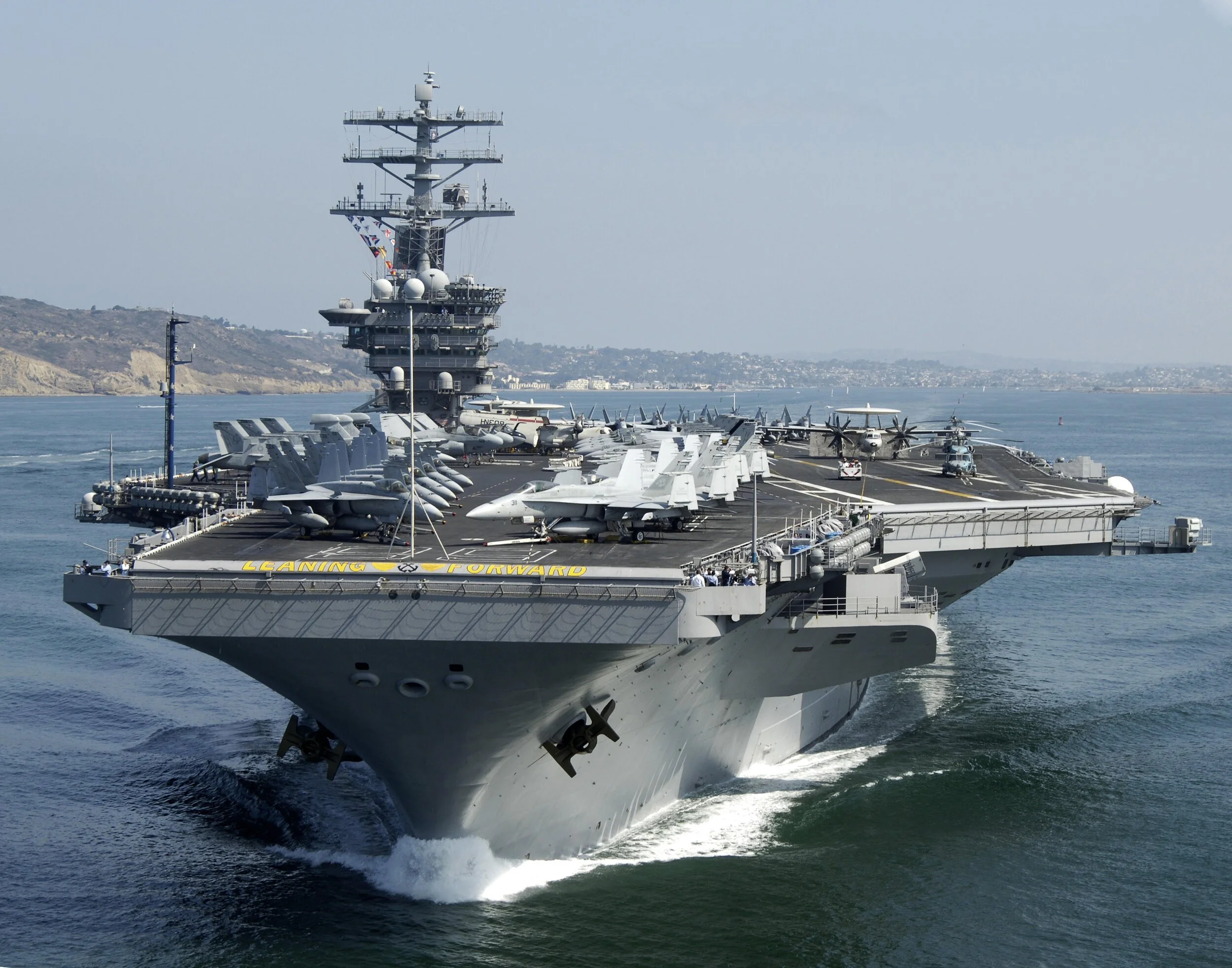 An aircraft carrier operating in an intense environment demonstrating the need for sport psychology training