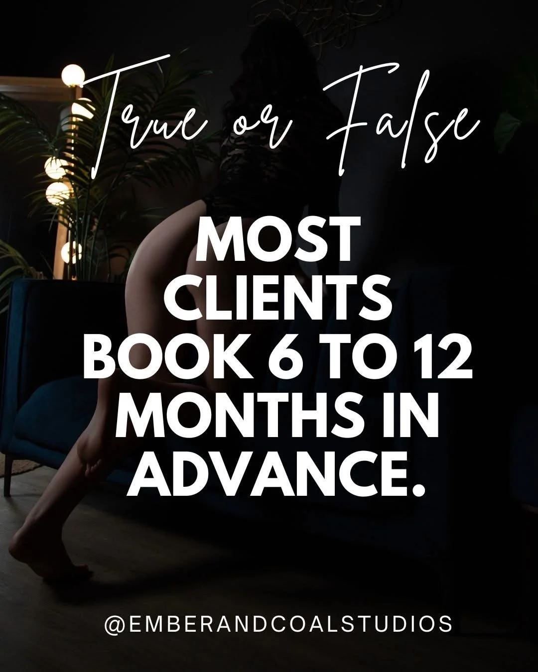 TRUE or FALSE? 👀
✨ Most clients book 6&ndash;12 months in advance.

TRUE.

🔥 Booking ahead gives you:
&bull; More flexibility with payment plans
&bull; Better date &amp; schedule options
&bull; Time to plan, prepare, and get excited

✨ While we occ