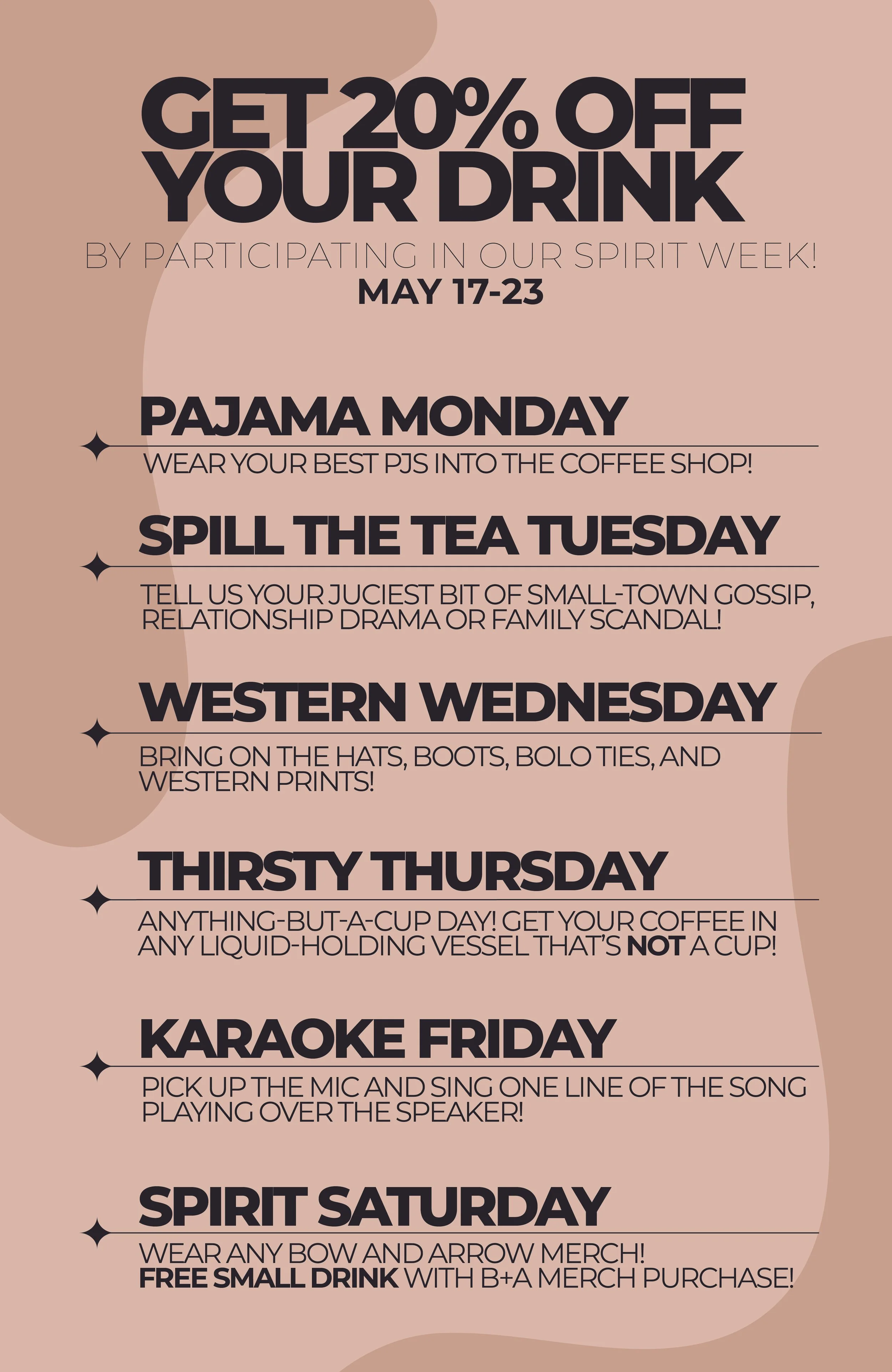 Anniversary Spirit Week