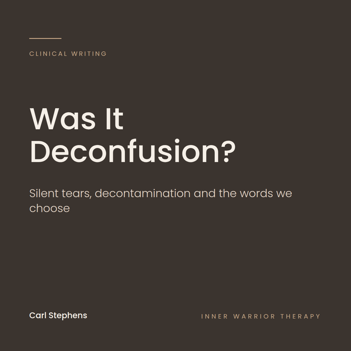 Was It Deconfusion?