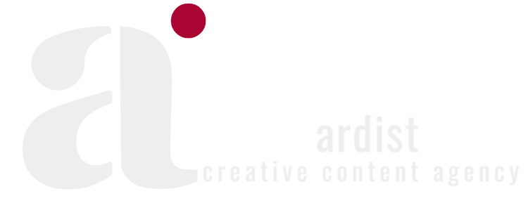 ardist logo in white with the tagline