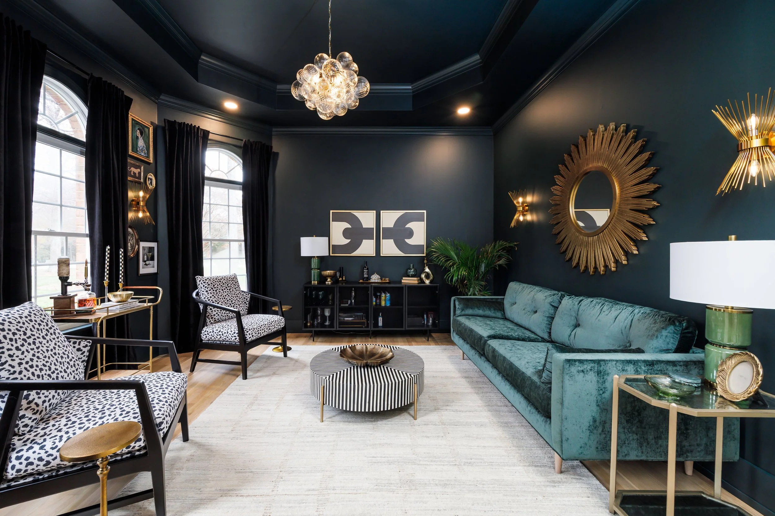 Color drenched lounge