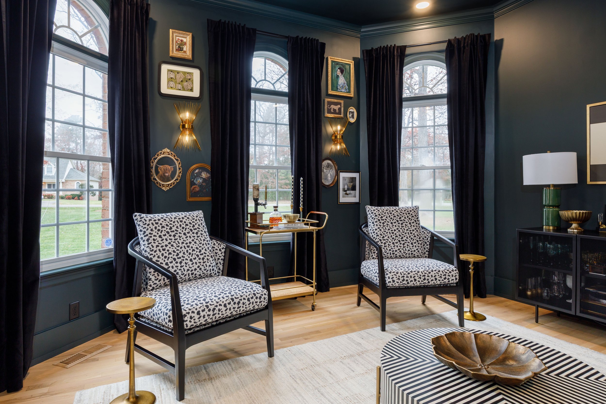 Color drenched lounge