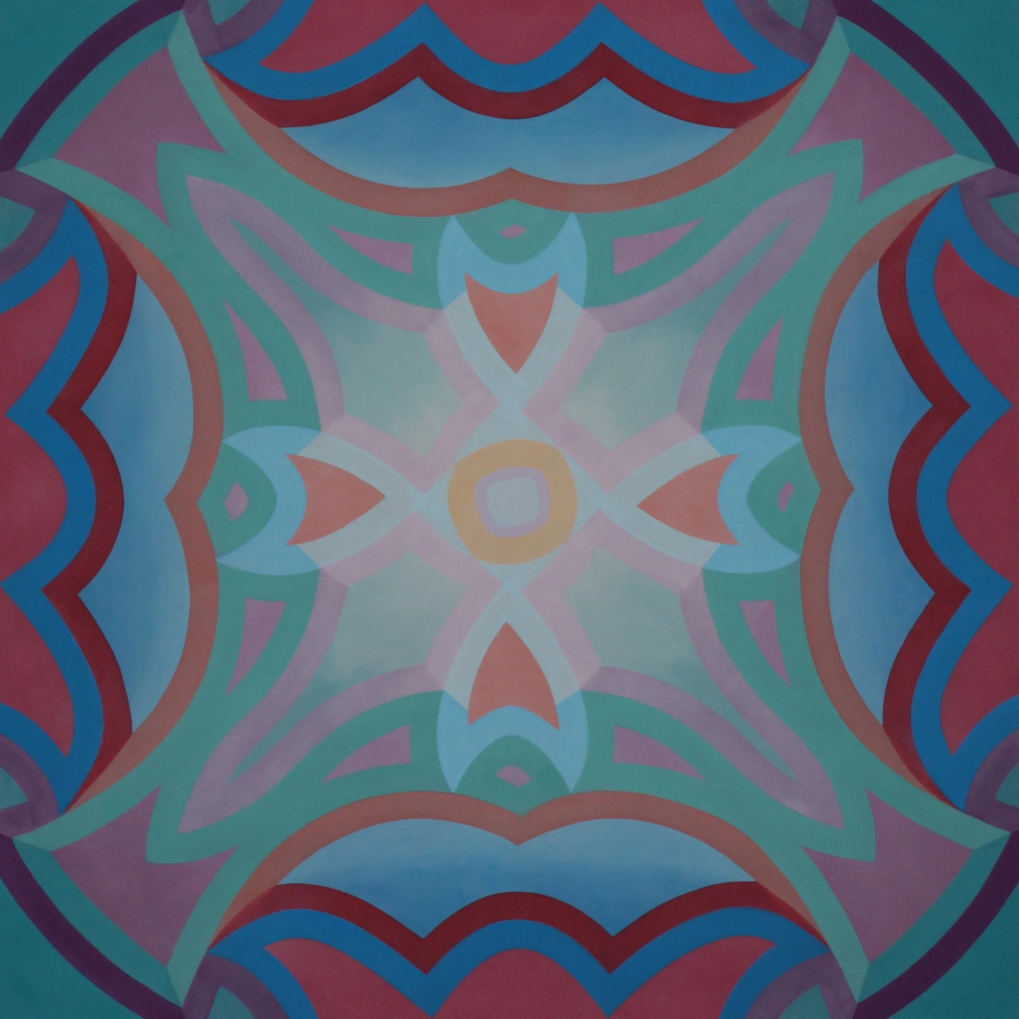 Limit I,, acrylic and watercolor on muslin, 46x46 in