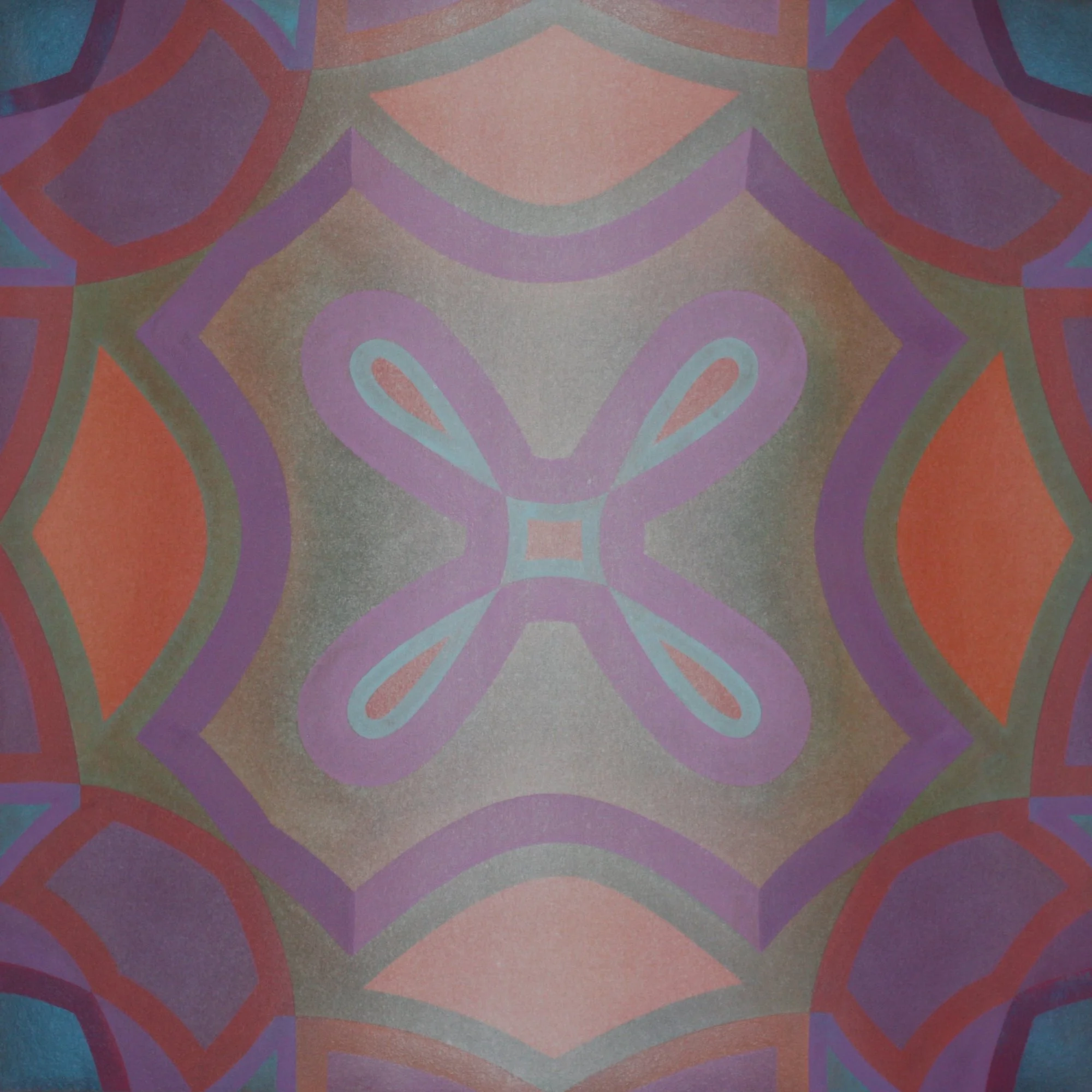 Inner I, acrylic and watercolor on muslin, 30x30 in