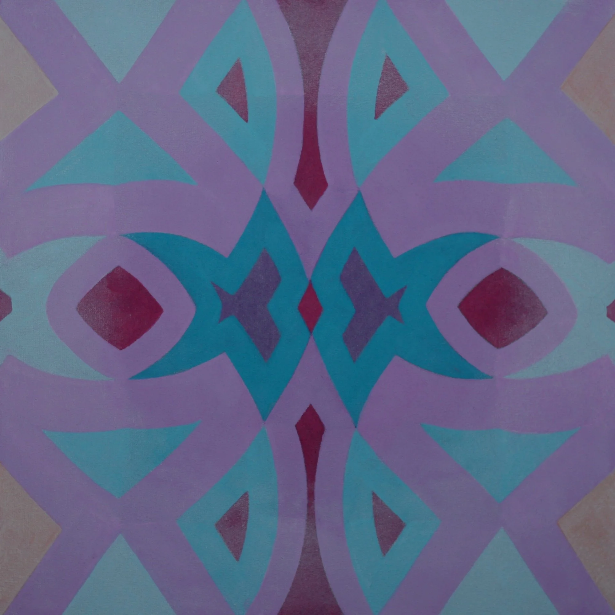 Study 130, acrylic and watercolor on muslin, 10x10 in