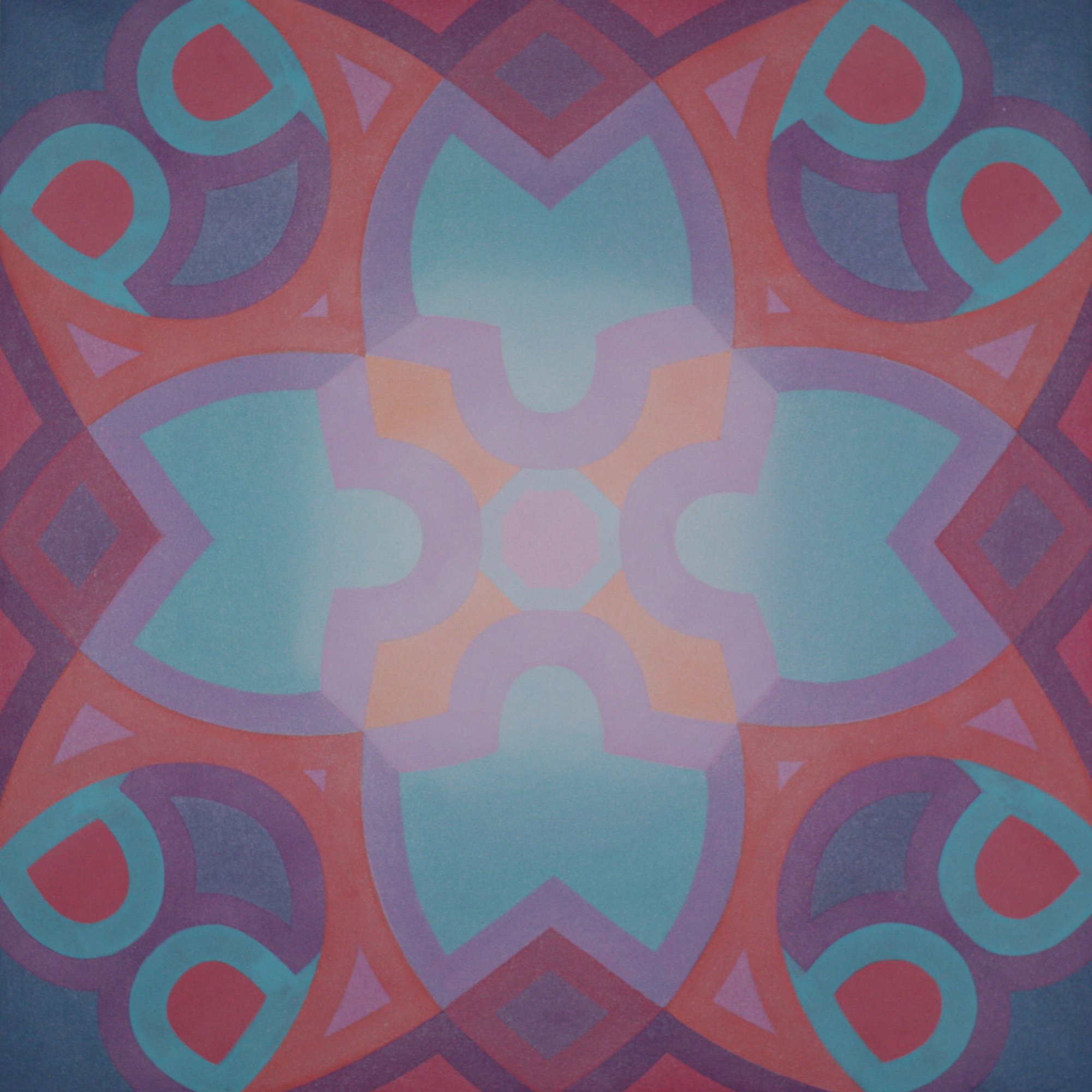 Inner III, acrylic and watercolor on muslin, 24x24 in